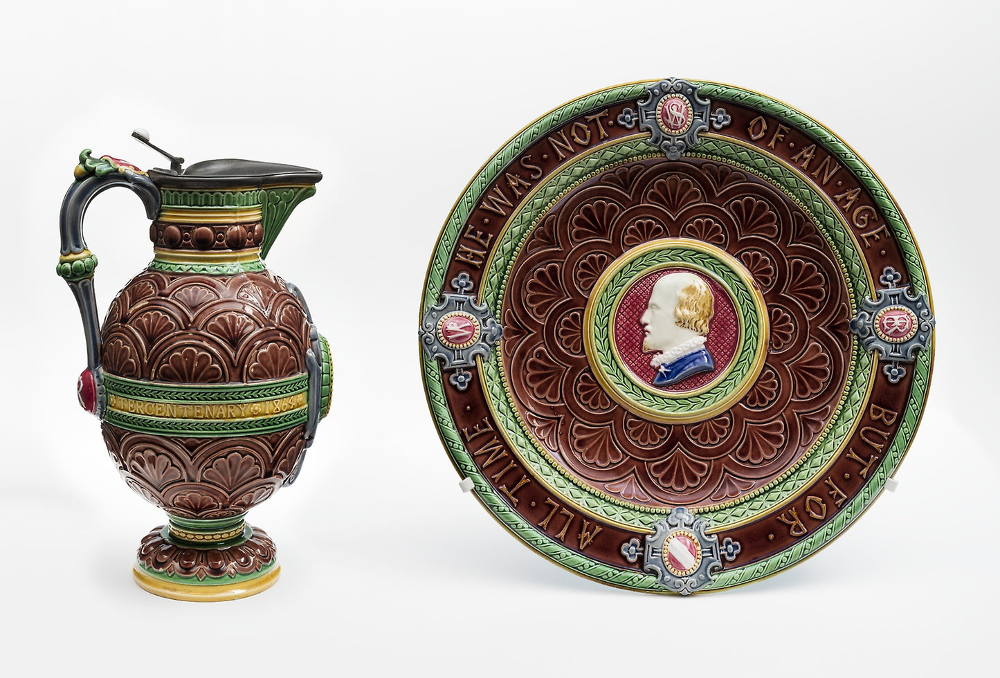 Shakespeare Ewer and Basin - Minton Pottery and Porcelain Factory , Poster Print Wall Art