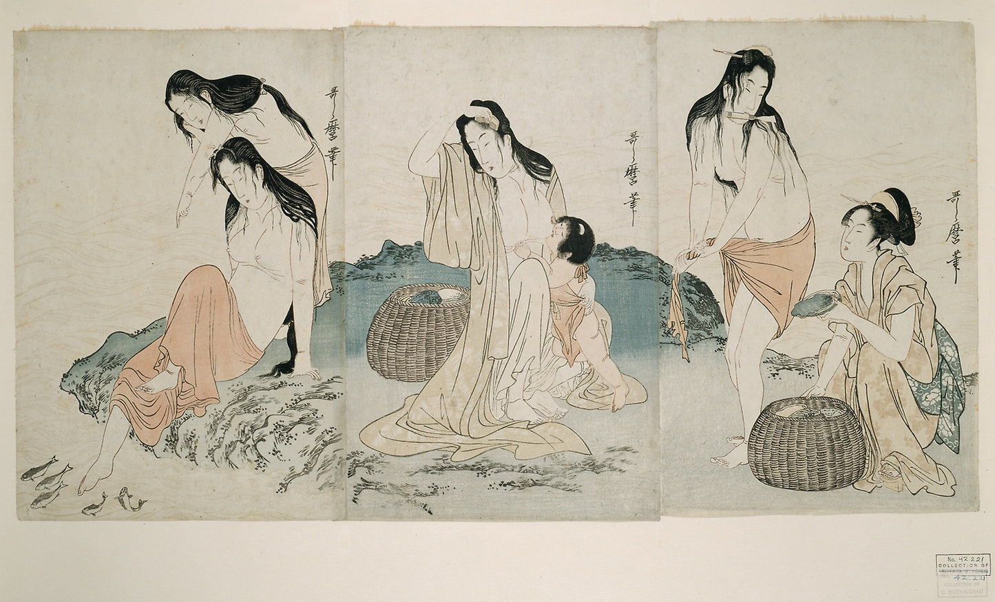 Abalone Divers - Kitagawa Utamaro ??? ??, Poster Print Wall Art