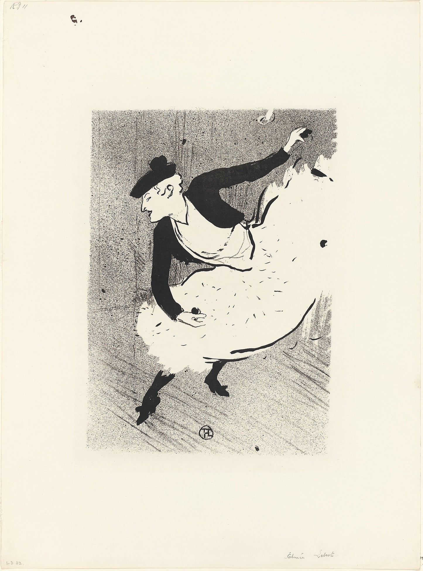 Edmée Lescot, from Le Café-Concert - Henri de Toulouse-Lautrec (French, 1864-1901), Poster Print Wall Art