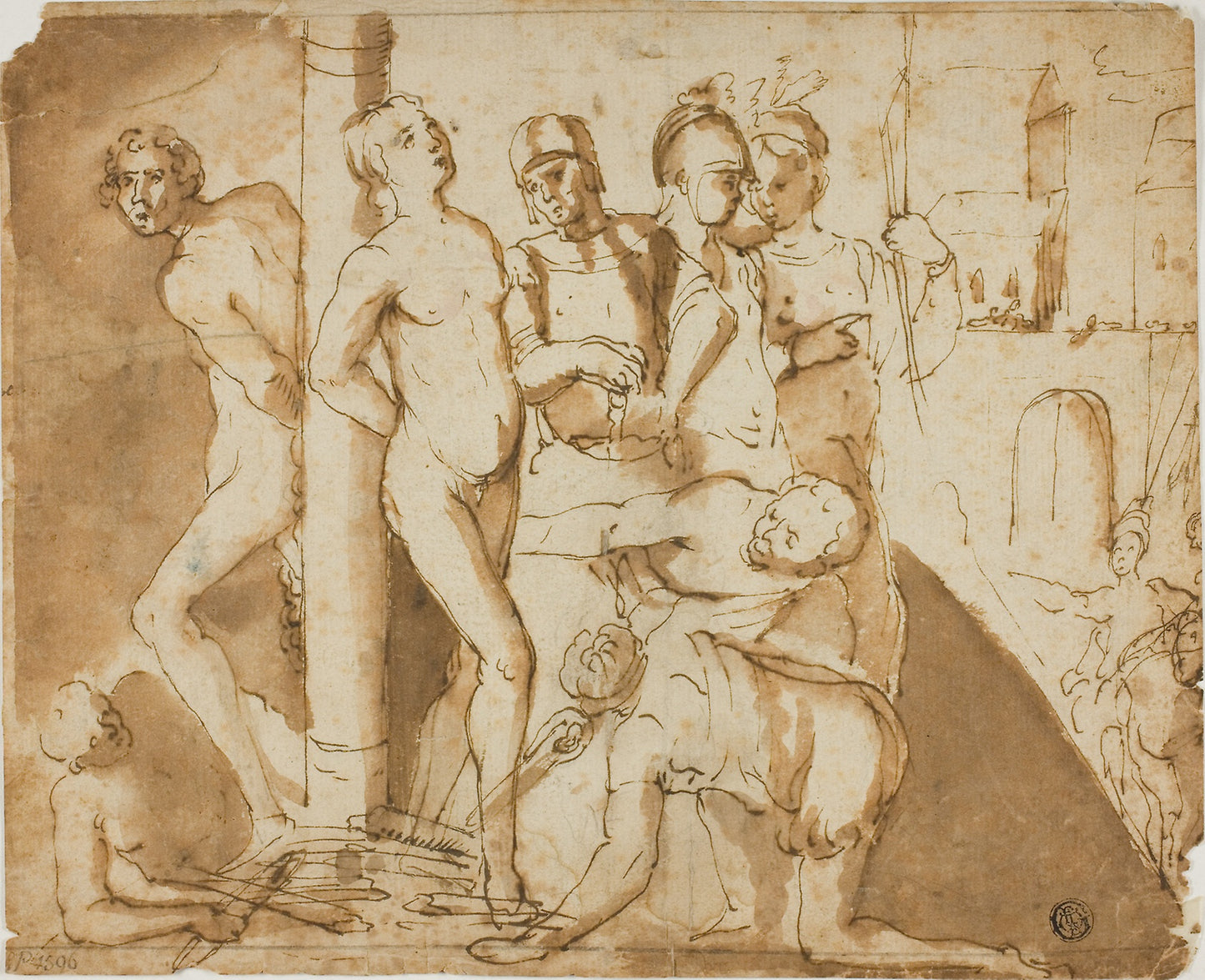 Martyrdom of Two Saints - Cesare Nebbia , Poster Print Wall Art