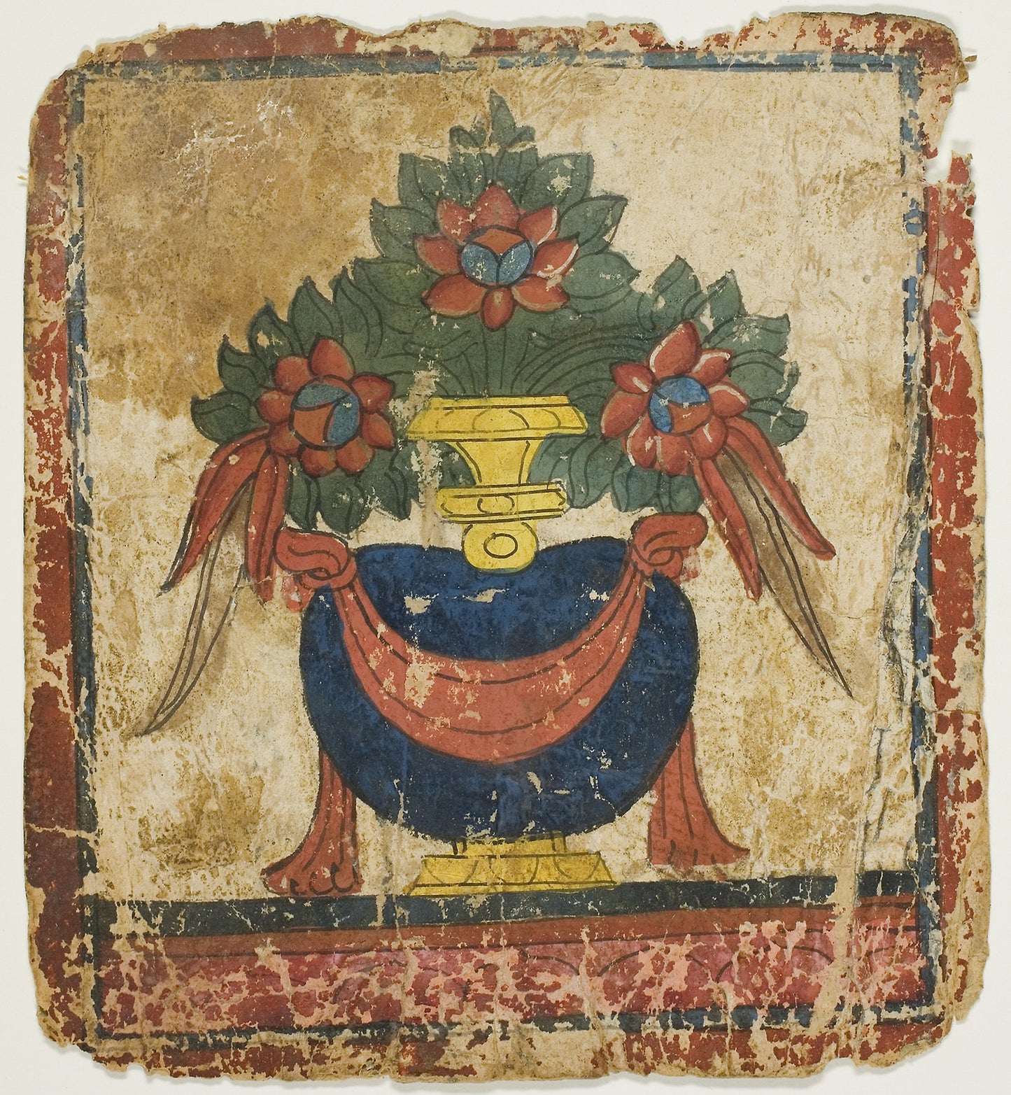 The Treasure Vase (Bumpa), from a Set of Initiation Cards (Tsakali) - Tibet, Poster Print Wall Art