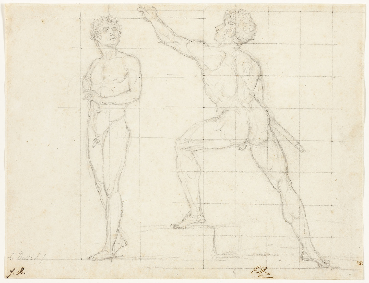 Study for "The Distribution of the Eagles" - Jacques Louis David, Poster Print Wall Art