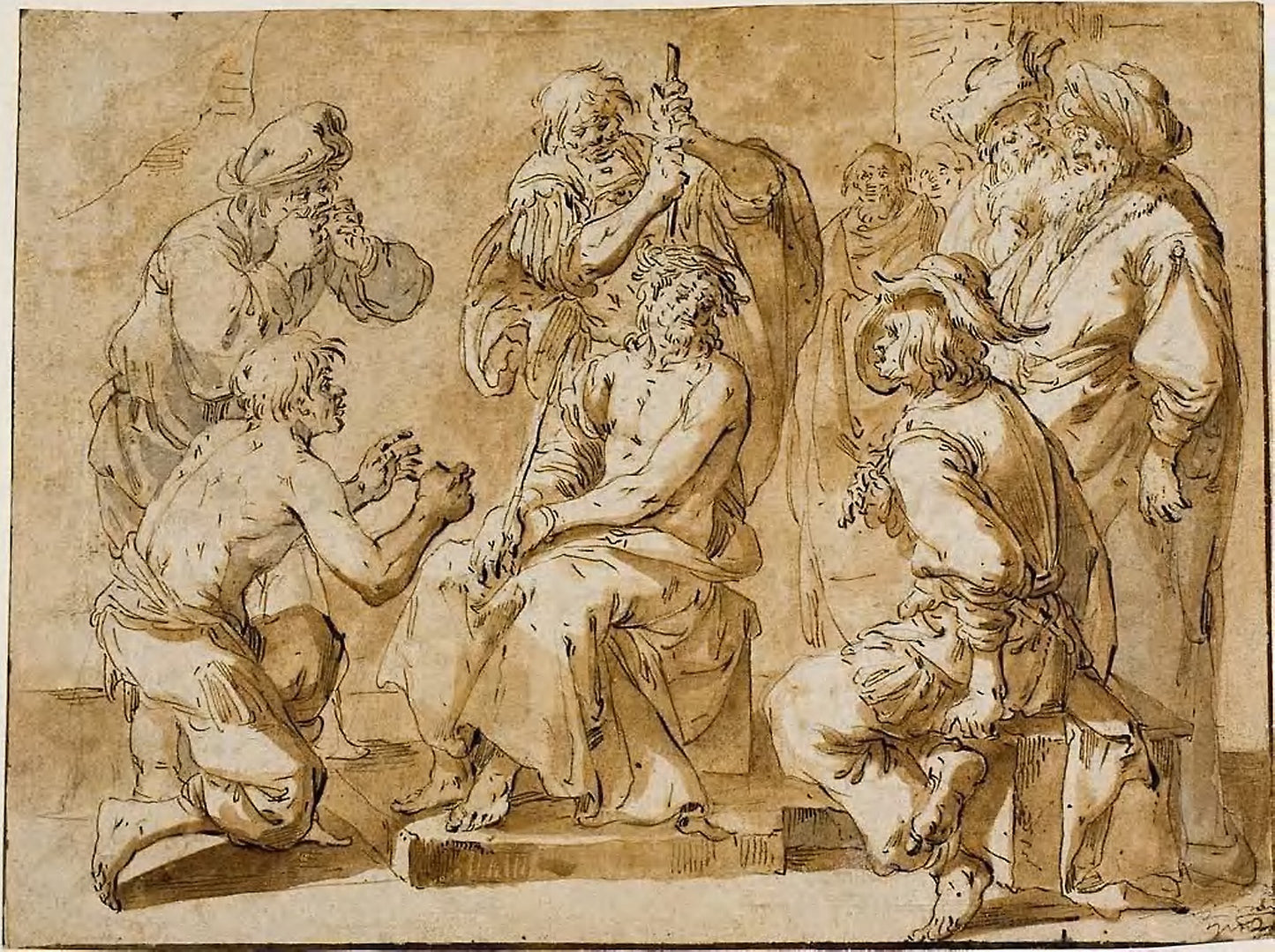 The Mocking of Christ - Andries Dirksz Both, Poster Print Wall Art