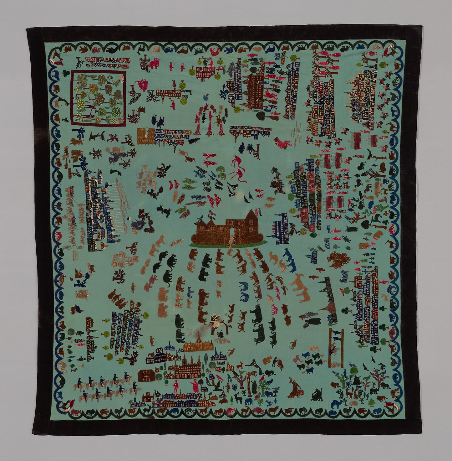 Bedcover Depicting Thirty-four Scenes from the Old and New Testaments - United States, Poster Print Wall Art