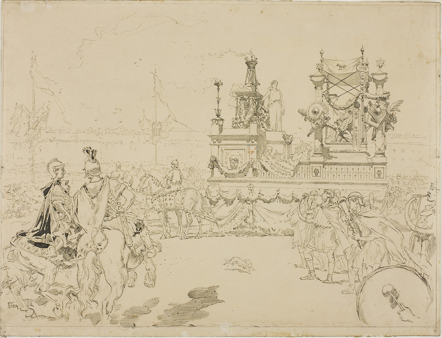 Festival in Ancient Rome - Daniel Urrabieta Vierge, Poster Print Wall Art