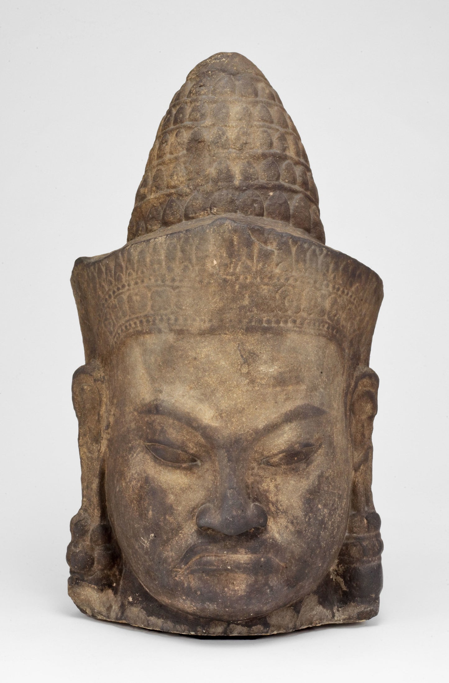 Head of a Male Deity (Deva) - Cambodia, Poster Print Wall Art