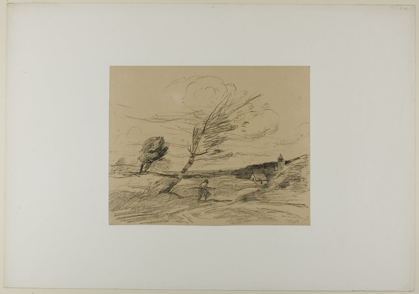 Gust of Wind - Jean-Baptiste-Camille Corot, Poster Print Wall Art