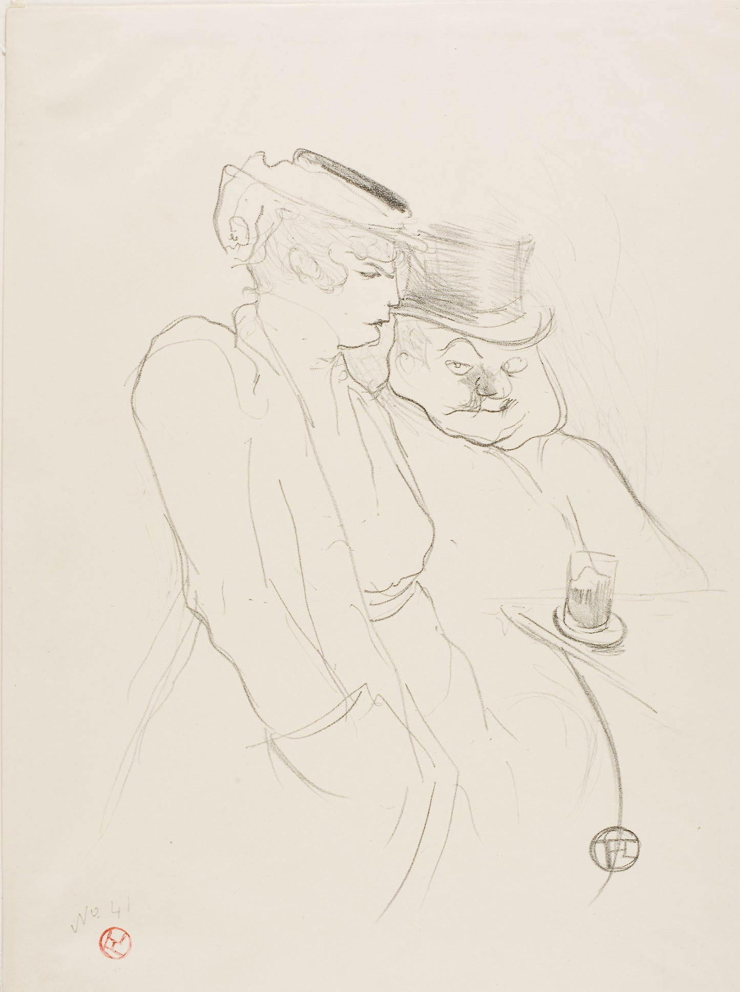 In Their Forties - Henri de Toulouse-Lautrec, Poster Print Wall Art