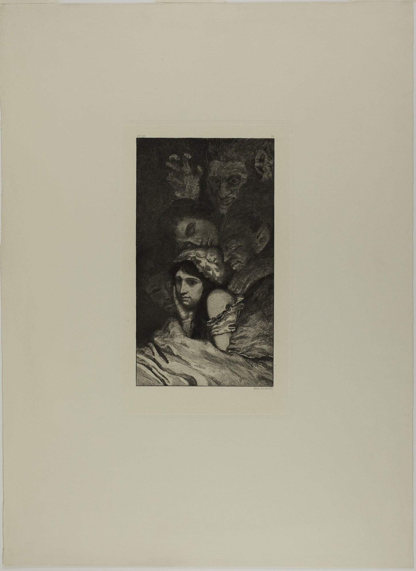 Dreams, plate three from A Life - Max Klinger, Poster Print Wall Art