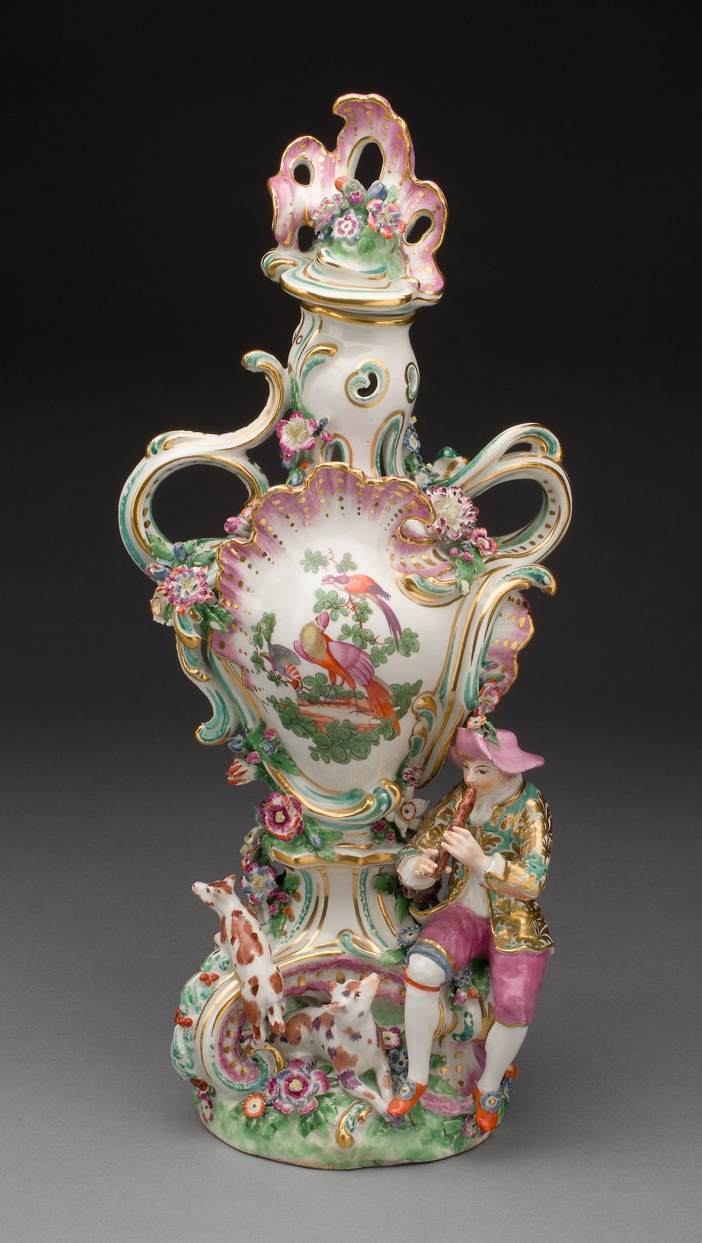 Potpourri Vase with Shepherd - Chelsea Porcelain Manufactory, Poster Print Wall Art