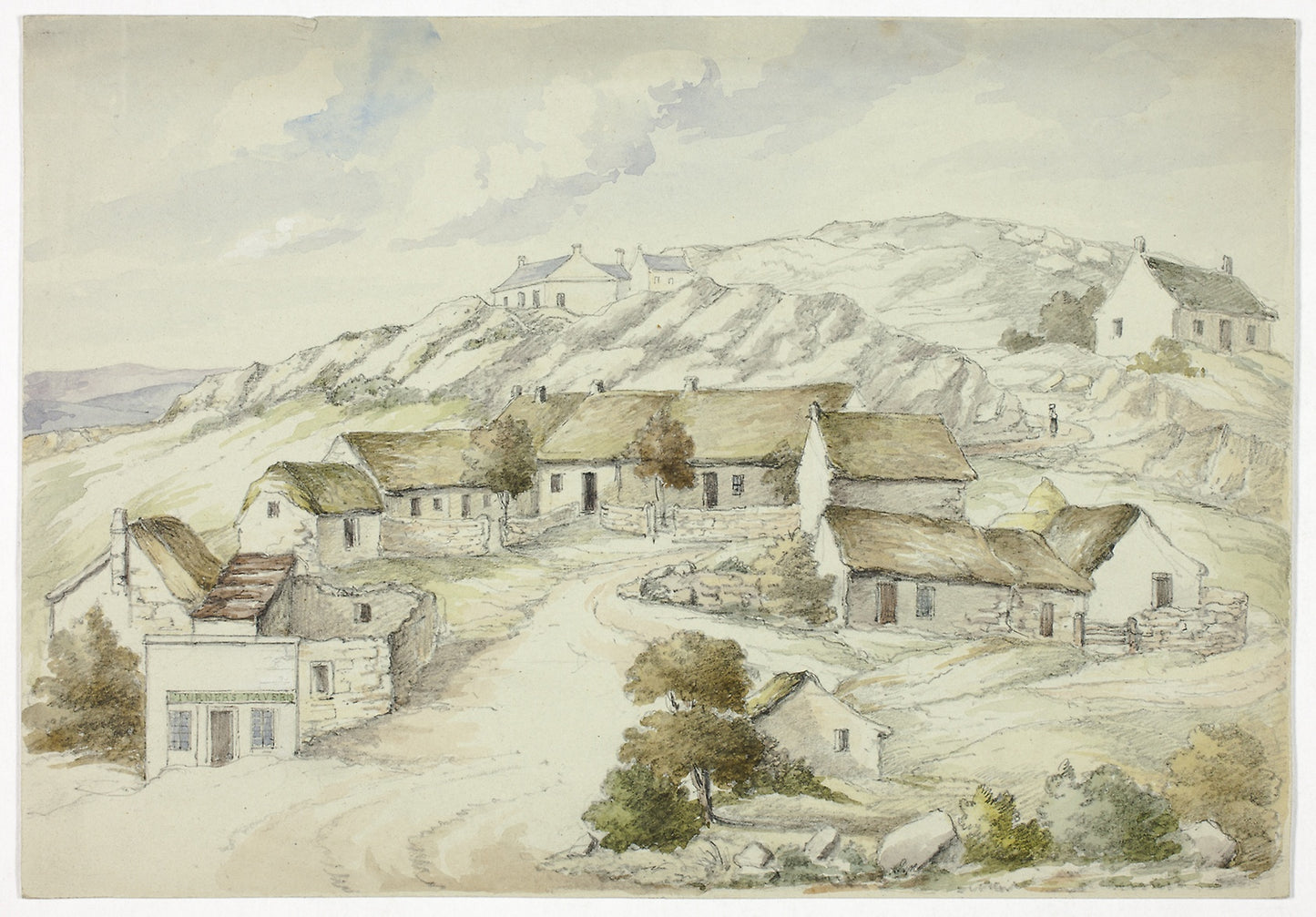 Kilkenny Village from the Rocks - Elizabeth Murray, Poster Print Wall Art