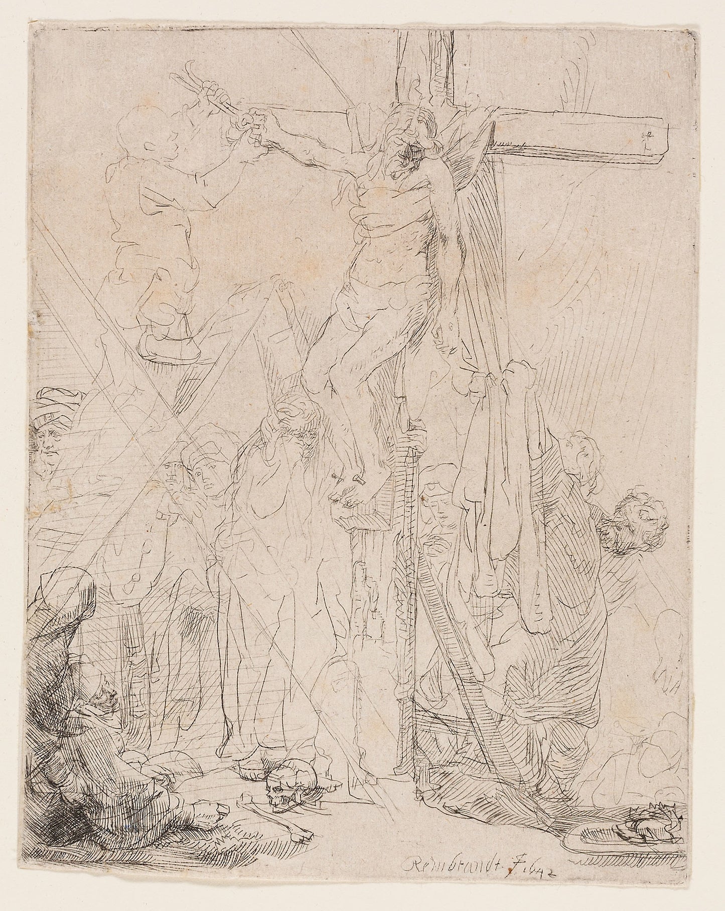 The Descent from the Cross - A Sketch - Rembrandt van Rijn, Poster Print Wall Art