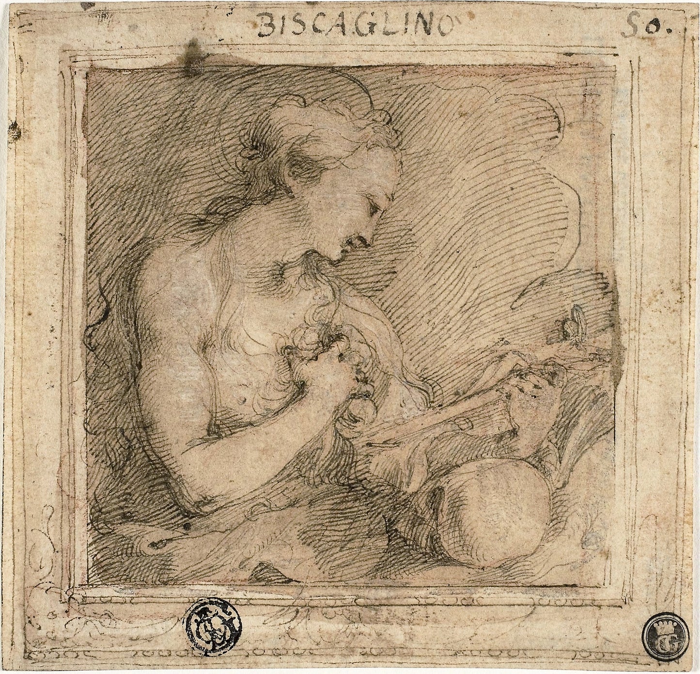 Mary Magdalene - Attributed to Bartolomeo Biscaino, Poster Print Wall Art