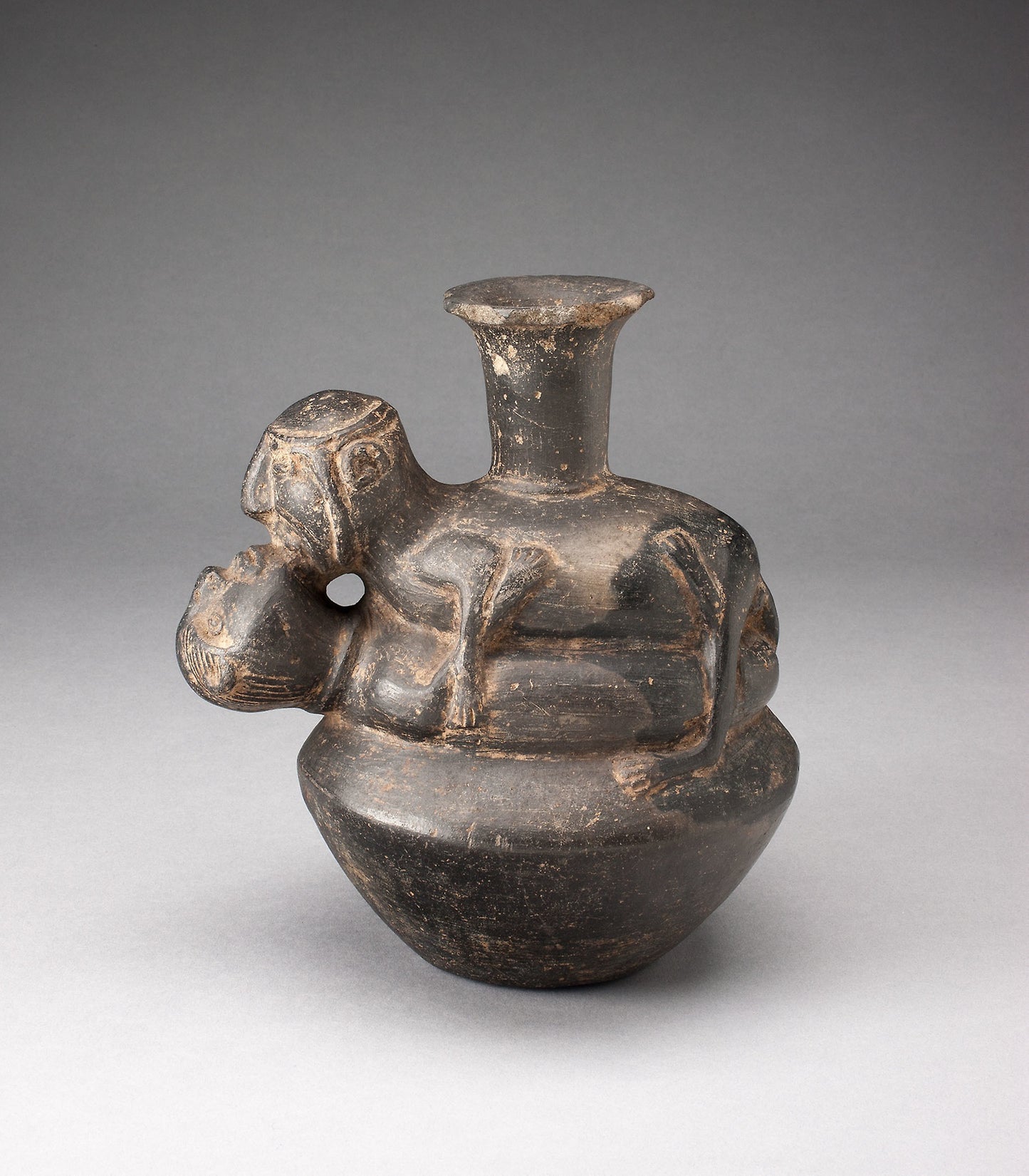 Bottle in the Form of an Amorous Couple - Chimú-Inca, Poster Print Wall Art