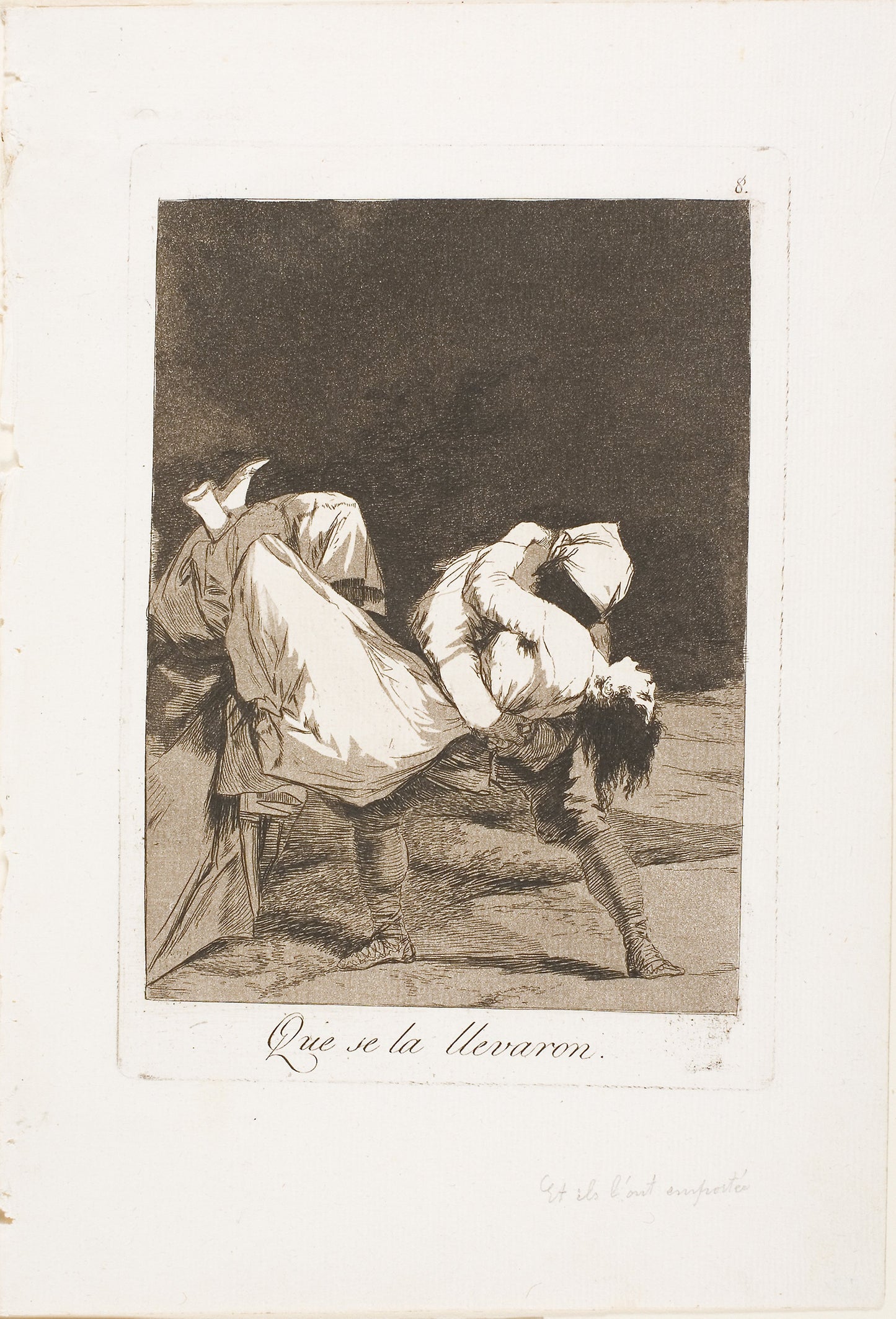 They Carried Her Off!, plate eight from Los Caprichos - Francisco José de Goya y Lucientes, Poster Print Wall Art