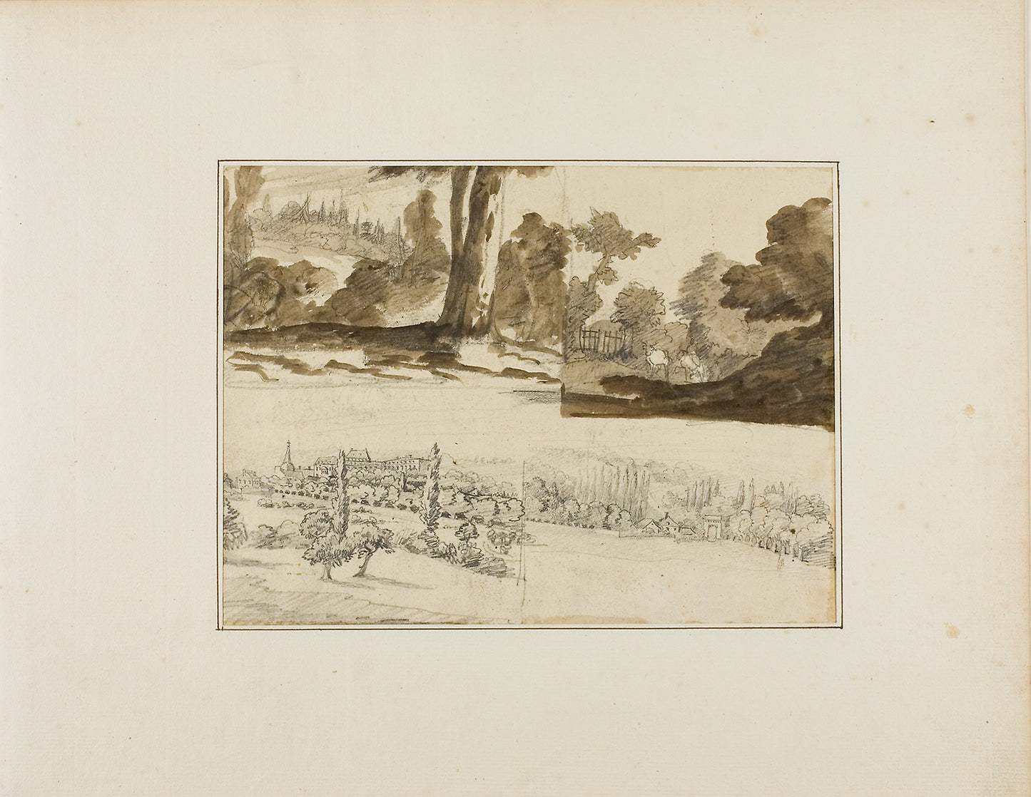 Four Landscapes - Jean Louis André Théodore Géricault, Poster Print Wall Art