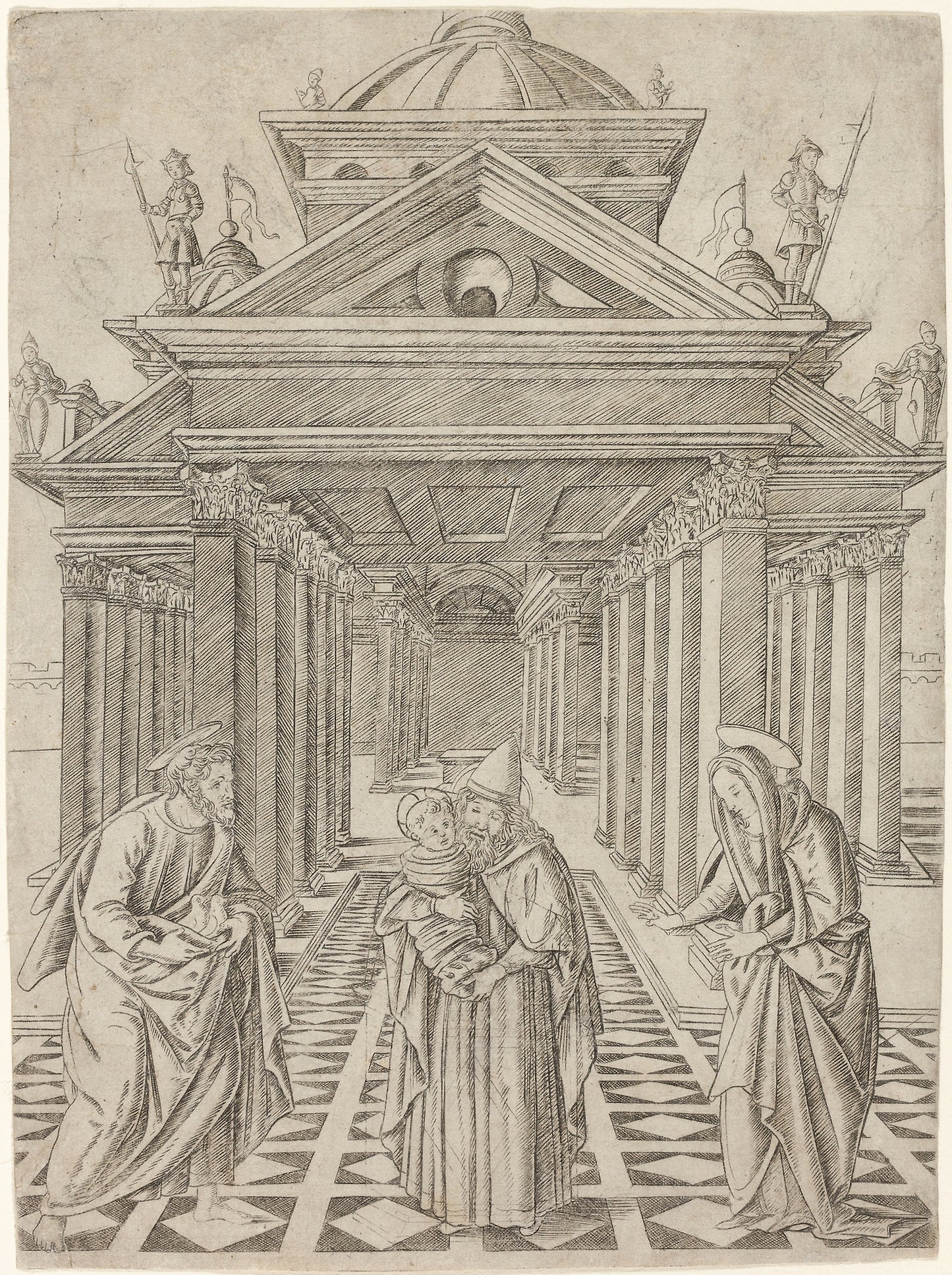 The Presentation in the Temple, plate four from the Life of the Virgin and Christ - Francesco Rosselli, Poster Print Wall Art