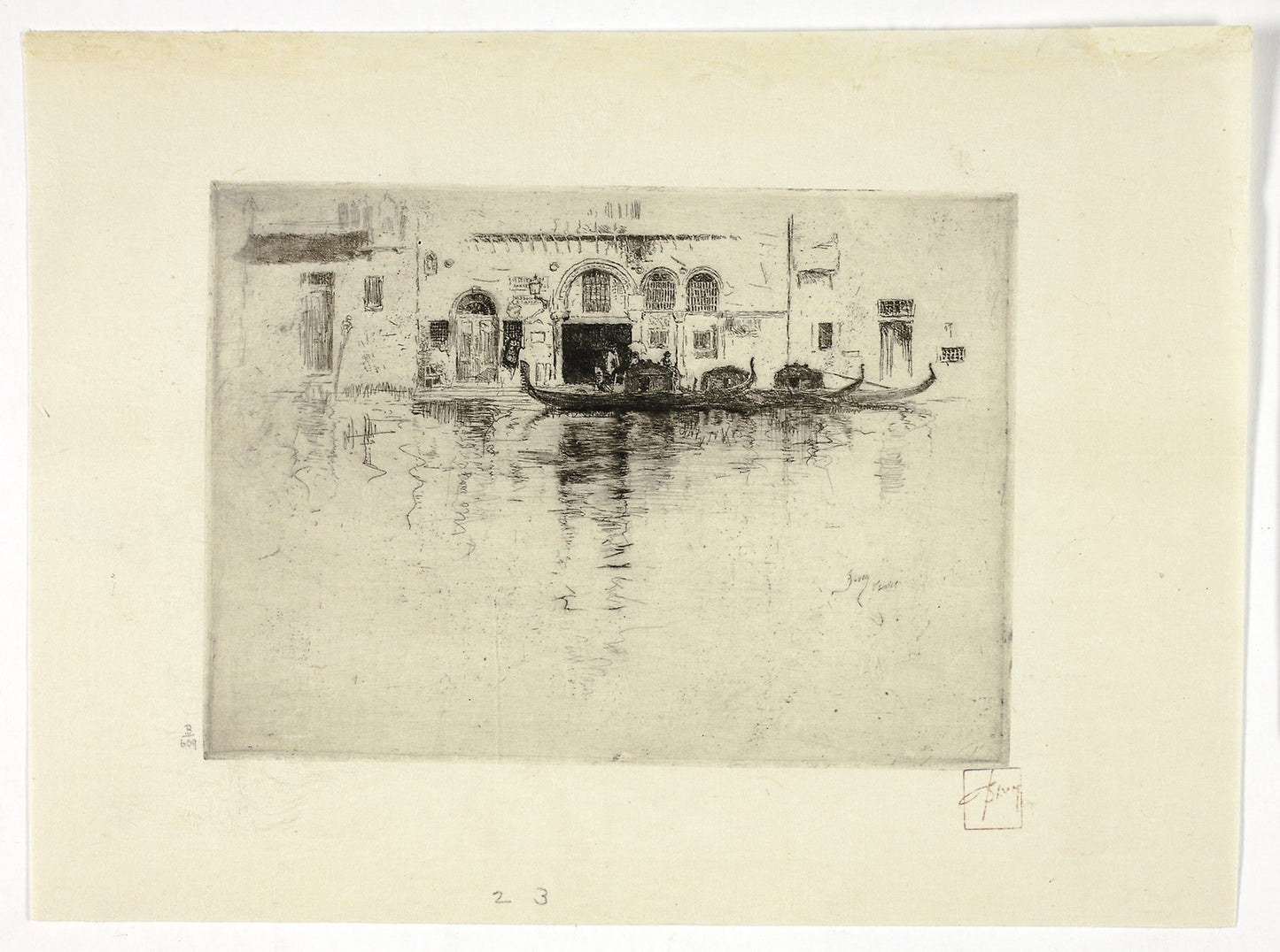 Gondolas and Venetian Palace - Robert Frederick Blum, Poster Print Wall Art