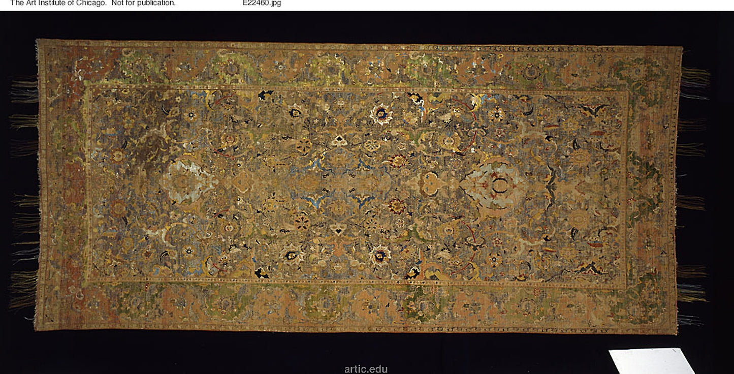 Carpet - Central Iran or Kashan, Poster Print Wall Art