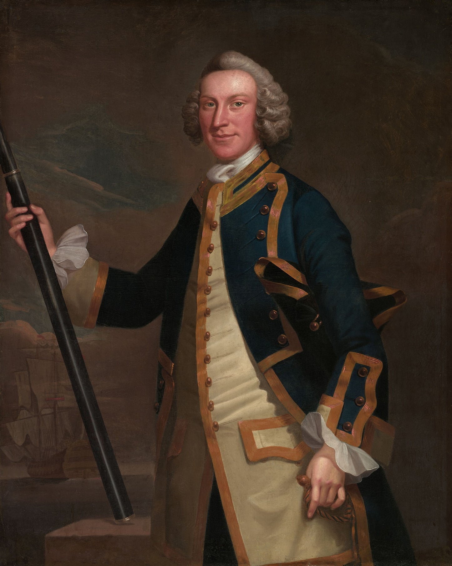 Portrait of a Naval Officer - John Wollaston, Poster Print Wall Art
