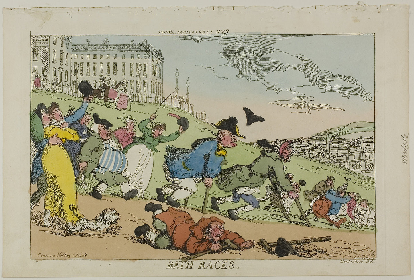 Bath Races, from Tegg's Caricatures no. 49 - Thomas Rowlandson (English, 1756-1827), Poster Print Wall Art