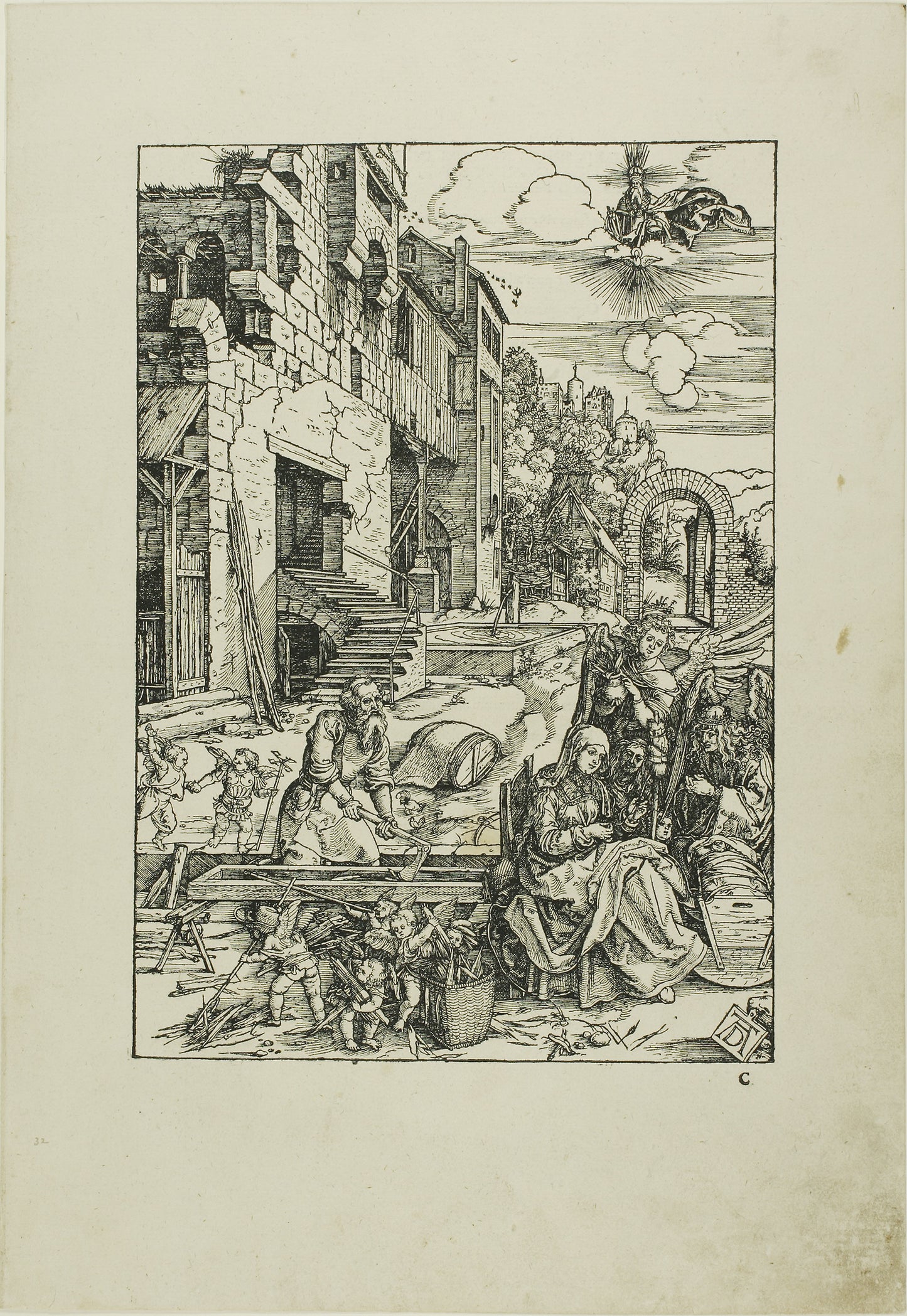 The Holy Family in Egypt, from The Life of the Virgin - Albrecht Dürer, Poster Print Wall Art
