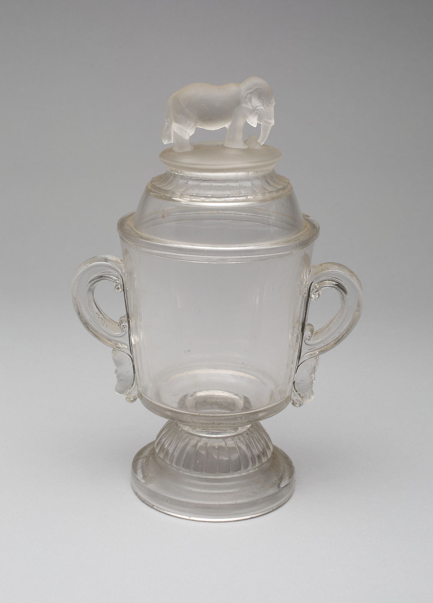 Jumbo/Elephant covered dish - Attributed to Canton Glass Company, Poster Print Wall Art