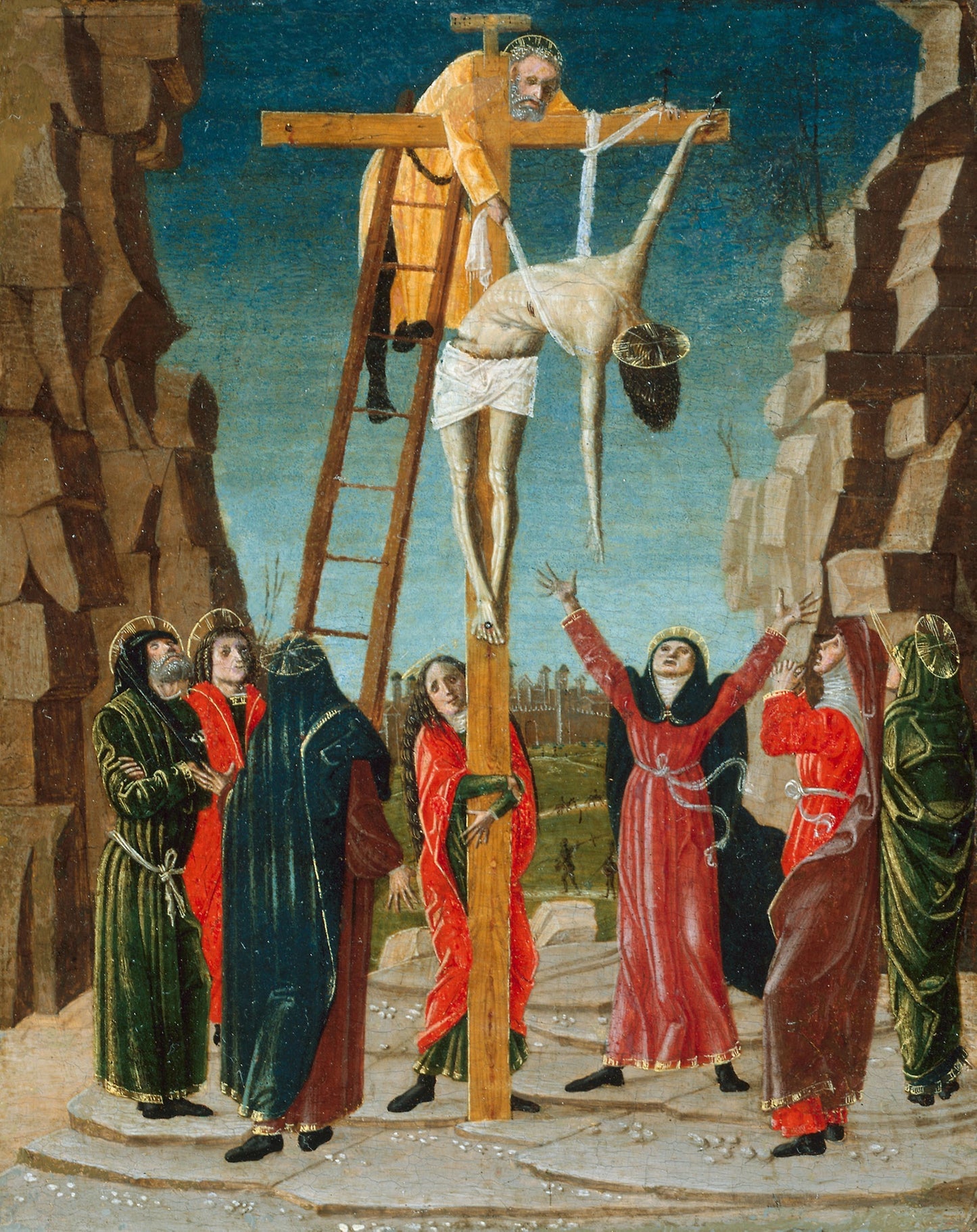 The Descent from the Cross - Butinone, Bernardino, Poster Print Wall Art