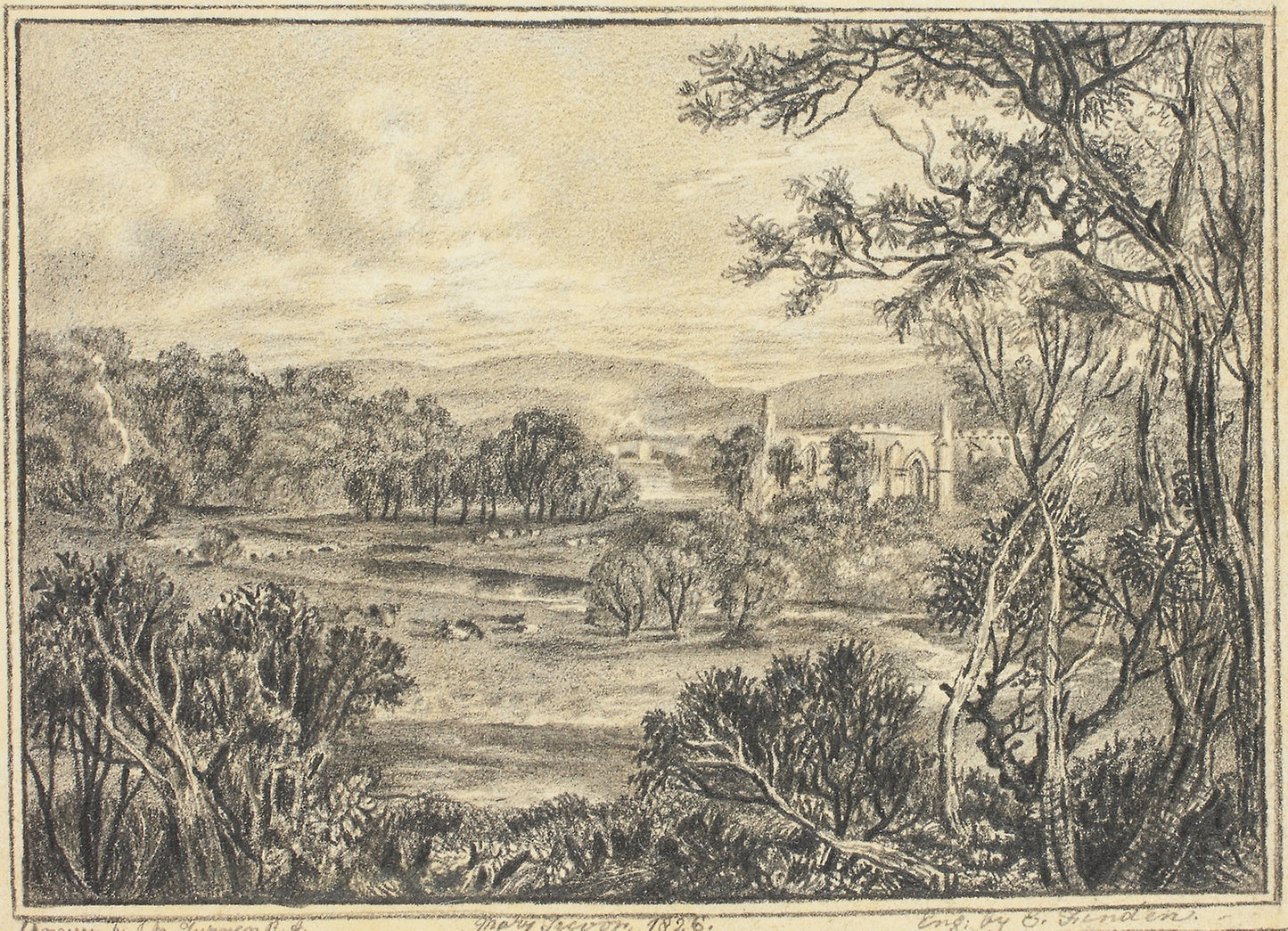 Bolten Abbey, Wharfdale - Mary Trevor, Poster Print Wall Art
