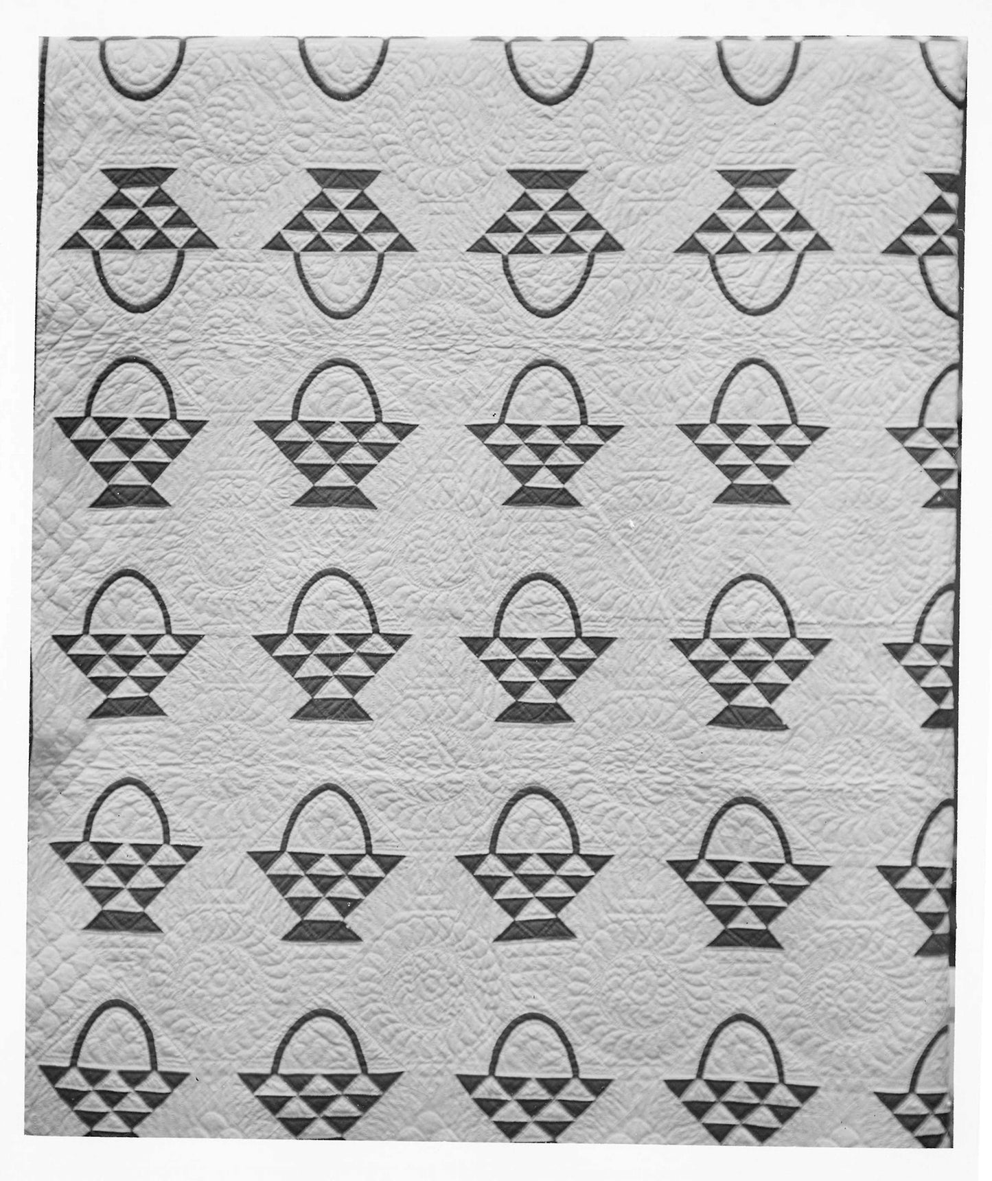Bedcover (Cherry Basket Quilt) - United States, Poster Print Wall Art