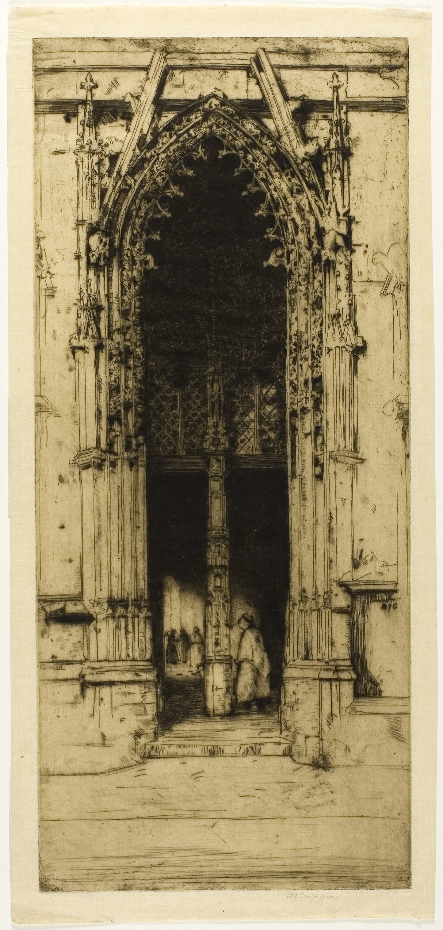 The North Porch, Harfleur - David Young Cameron, Poster Print Wall Art