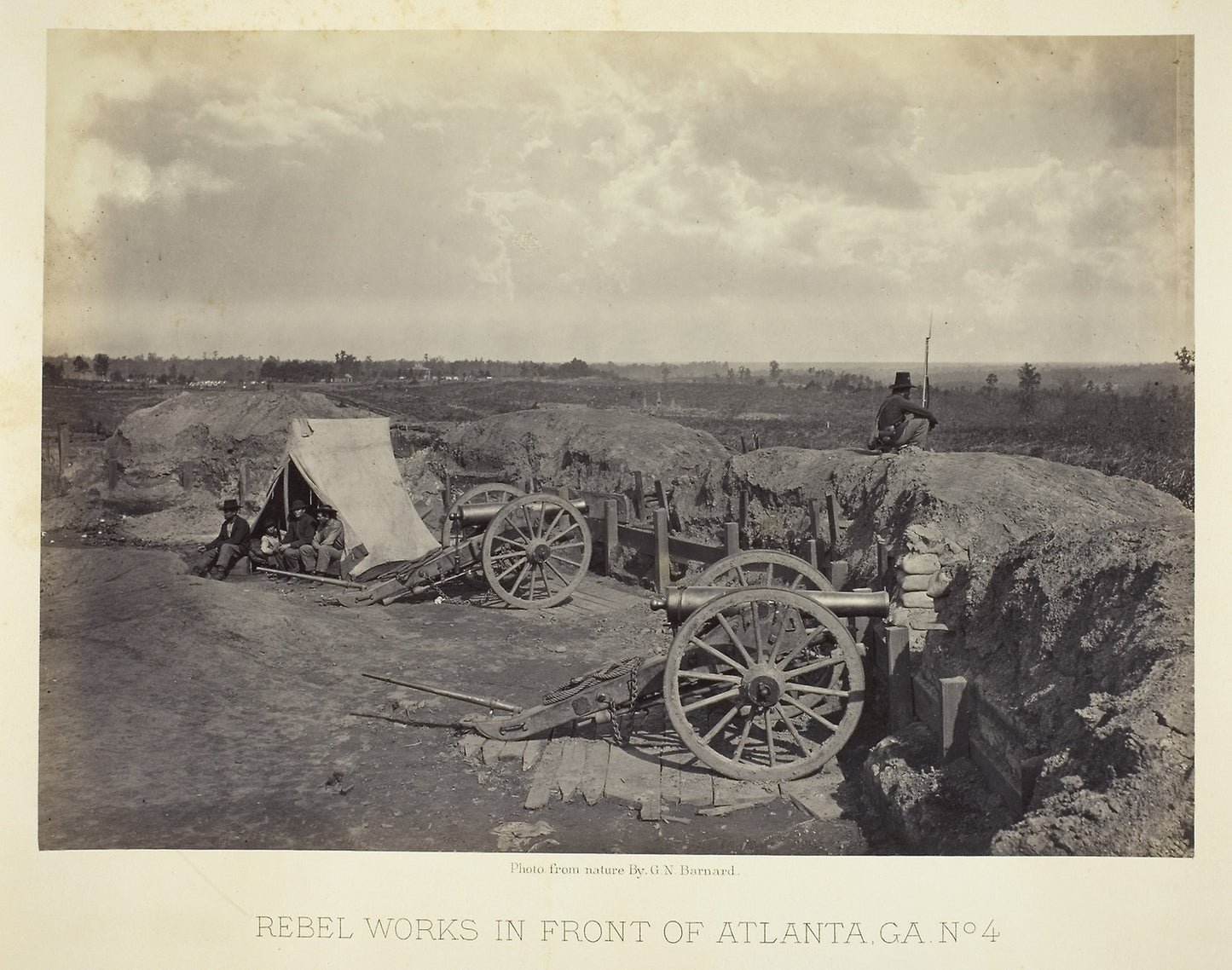 Rebel Works in Front of Atlanta, GA, No. 4 - George N. Barnard, Poster Print Wall Art