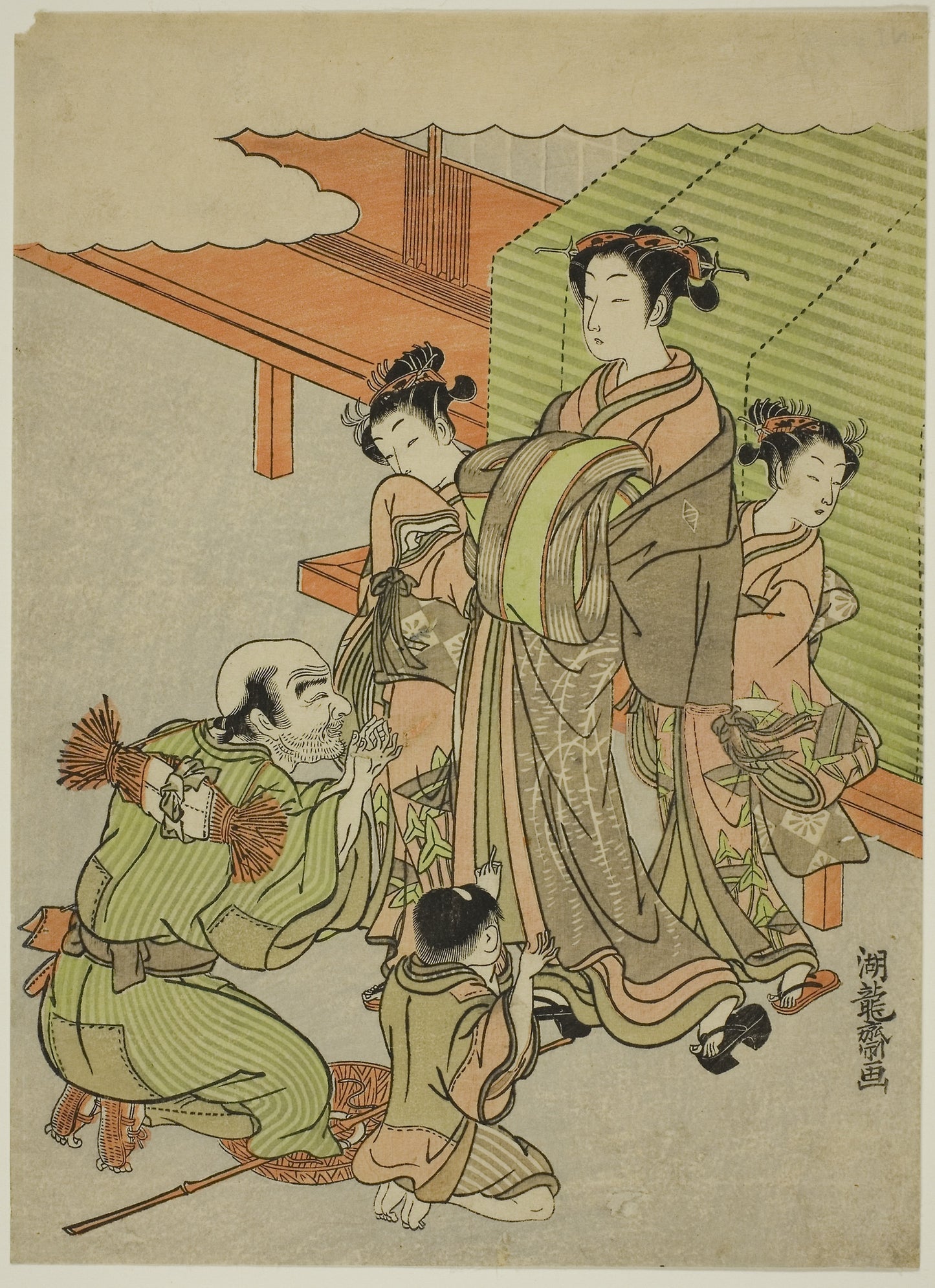 Begging for Alms - Isoda Koryusai, Poster Print Wall Art