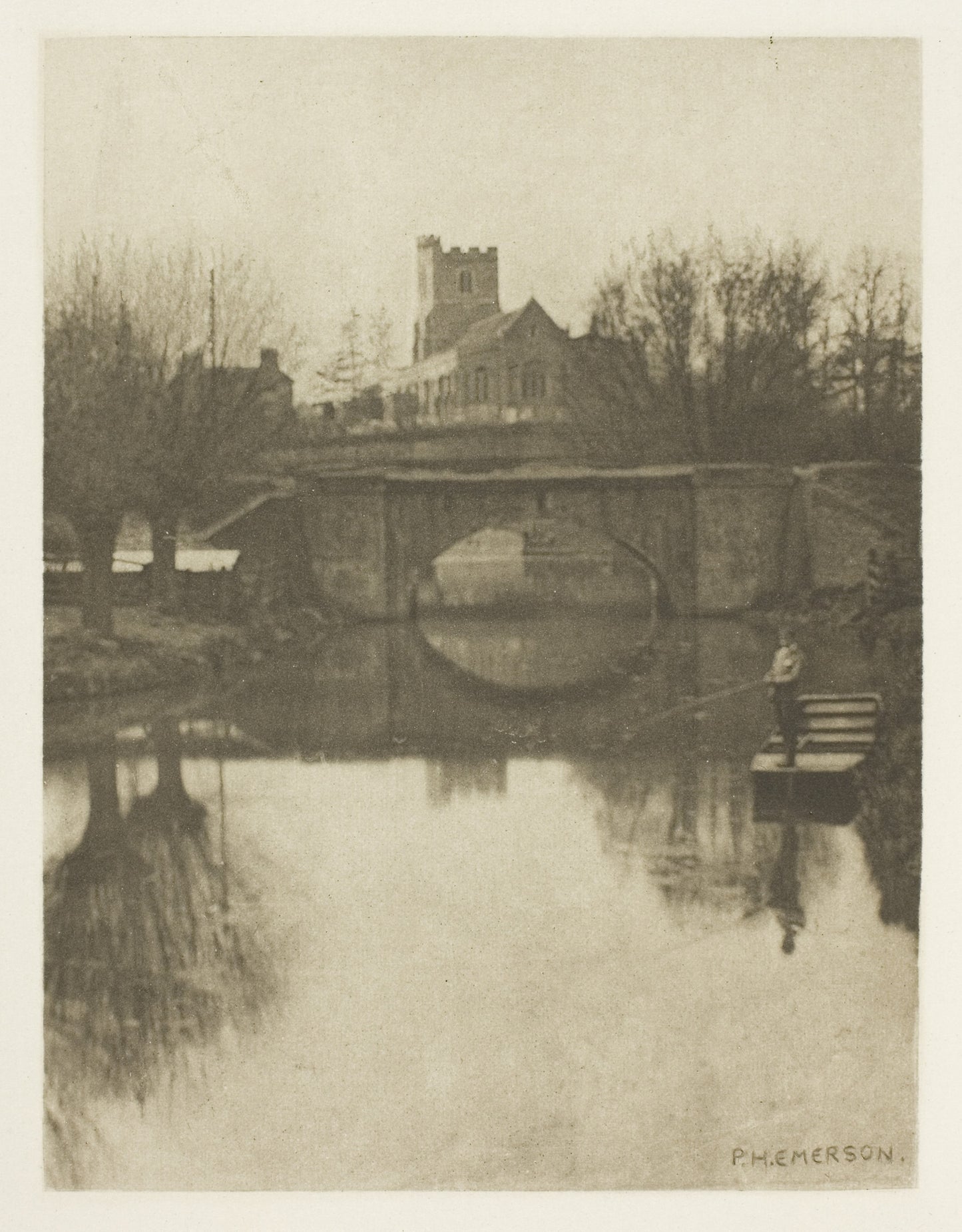 Broxbourne Church - Peter Henry Emerson, Poster Print Wall Art