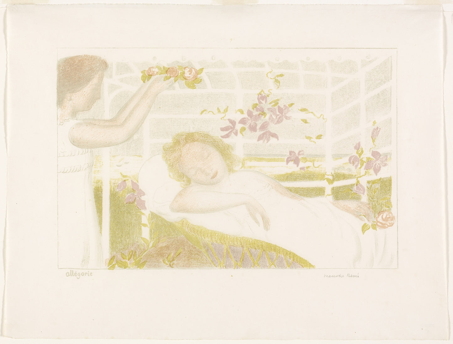 Allegory, plate one from Love - Maurice Denis (French, 1870-1943), Poster Print Wall Art