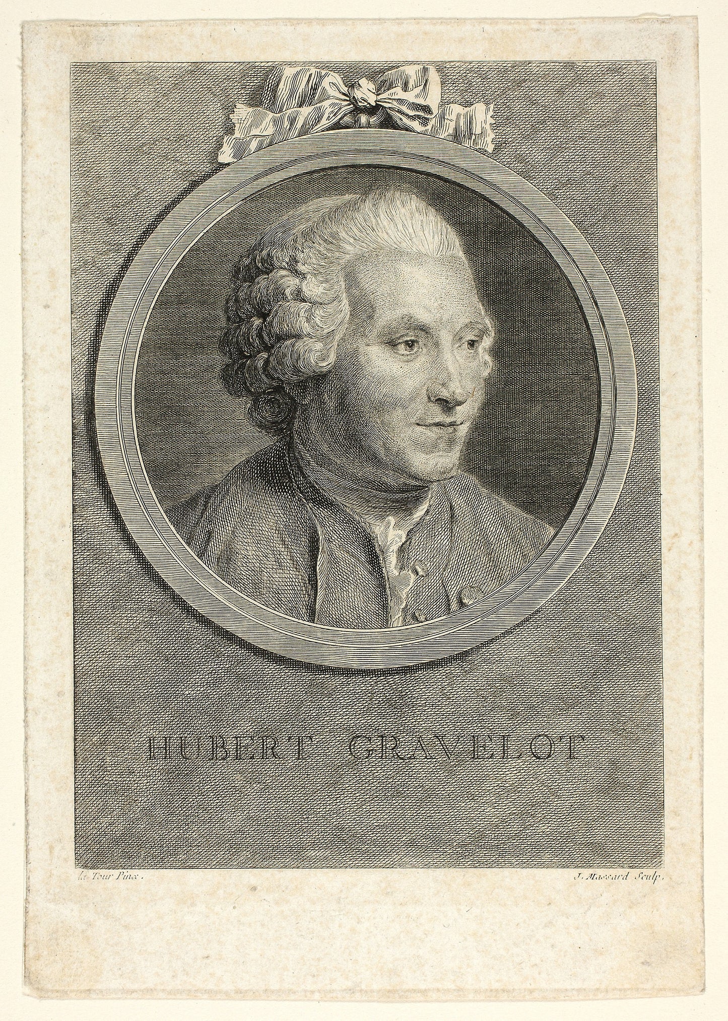 Portrait of Hubert Gravelot - Jean Massard (French, 1740-1822), Poster Print Wall Art