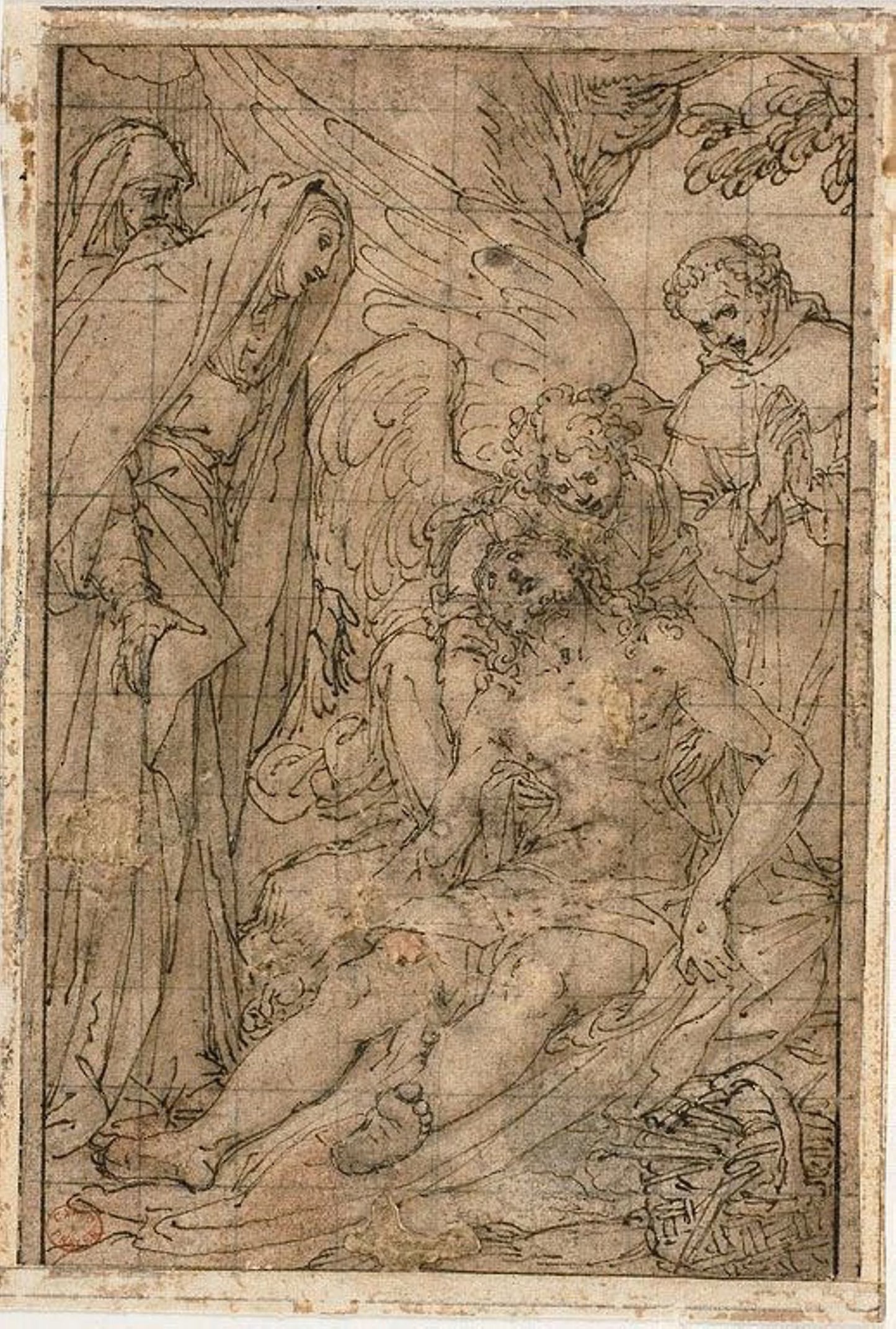 Pietà - Giovanni Battista Castello, called Il Bergamasco, Poster Print Wall Art