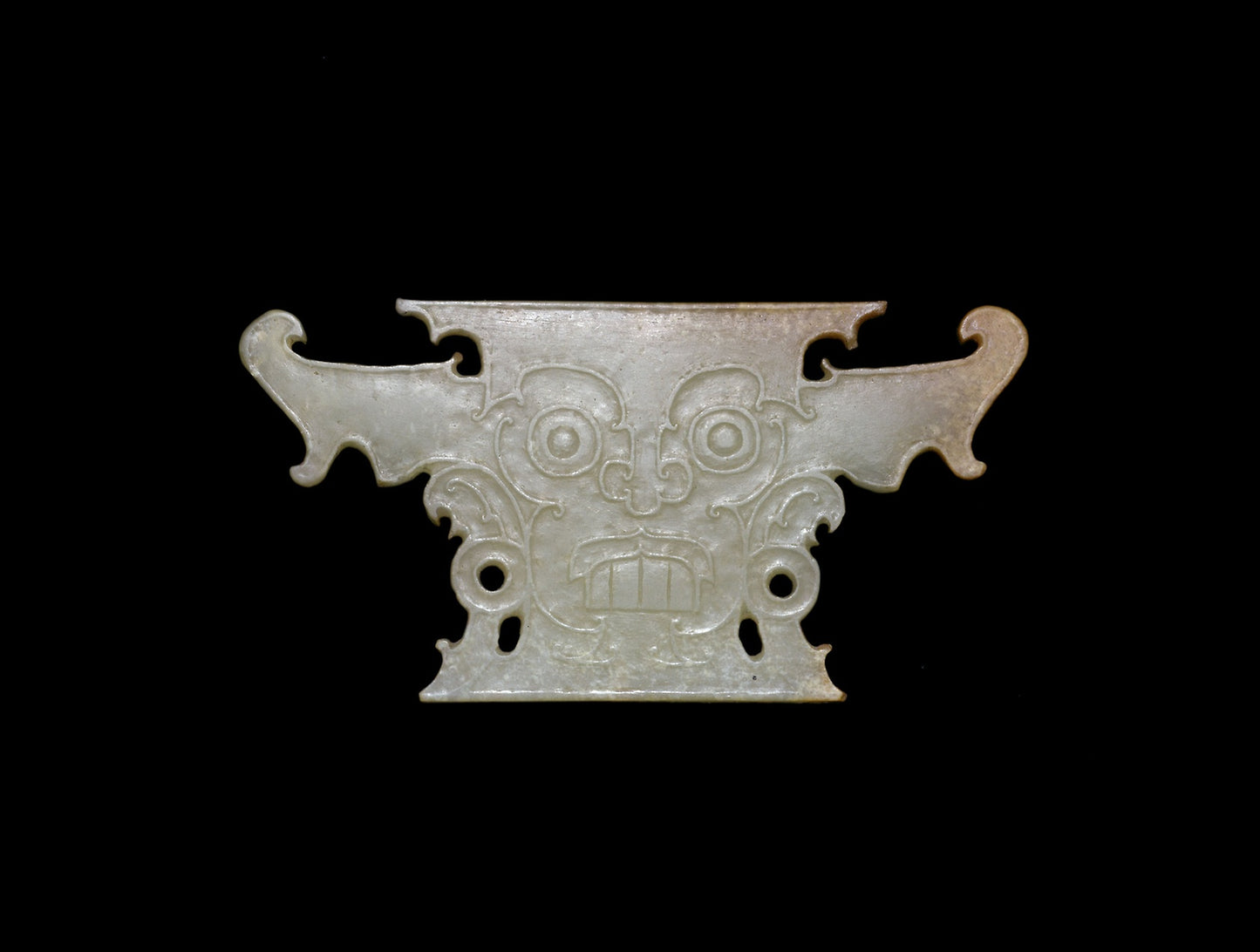 Plaque with Human Head: China, Poster Print Wall Art