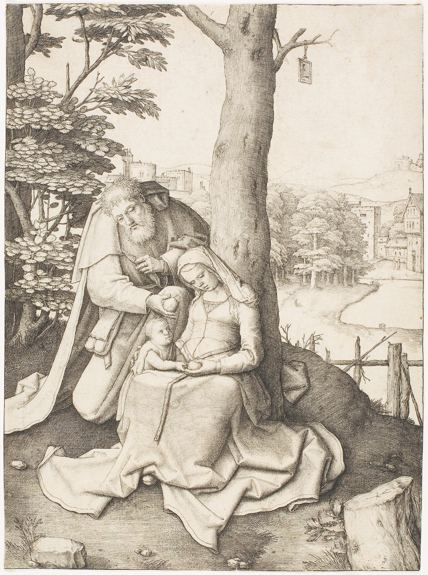 The Holy Family - Lucas van Leyden, Poster Print Wall Art