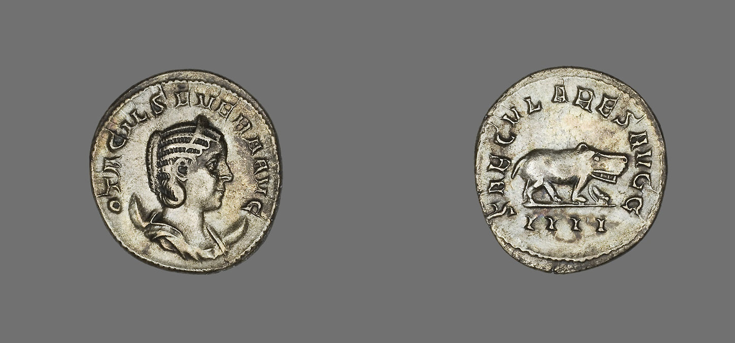 Antoninianus (Coin) Portraying Otacilia Servera - Roman, Poster Print Wall Art