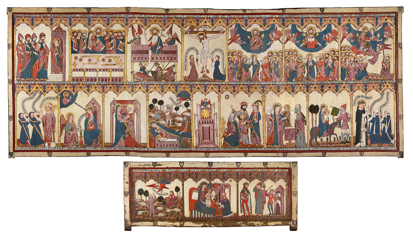 Retable and Frontal of the Life of Christ and the Virgin Made for Pedro López de Ayala: Spanish, Poster Print Wall Art