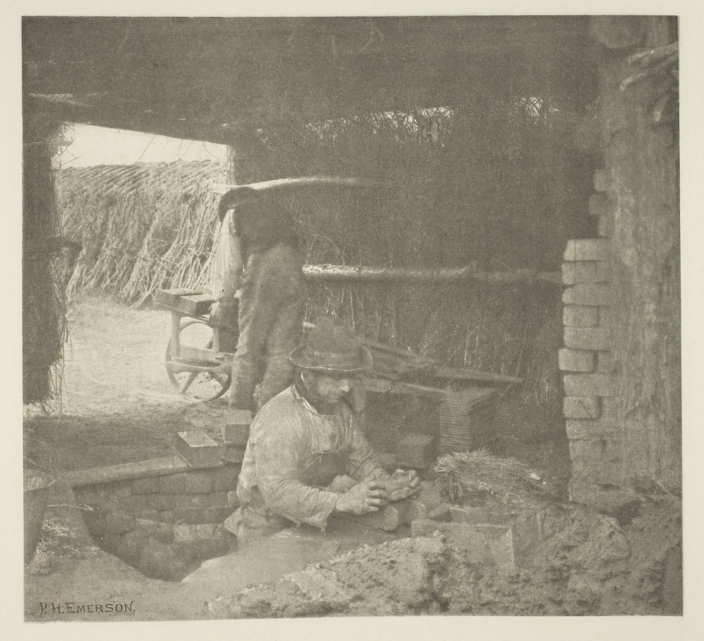 Brickmaking (Norfolk) - Peter Henry Emerson, Poster Print Wall Art