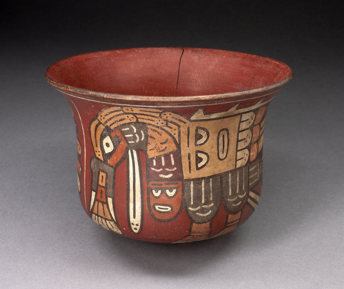 Bowl Depicting Abstract Birds with Personfied Elements - Nazca, Poster Print Wall Art