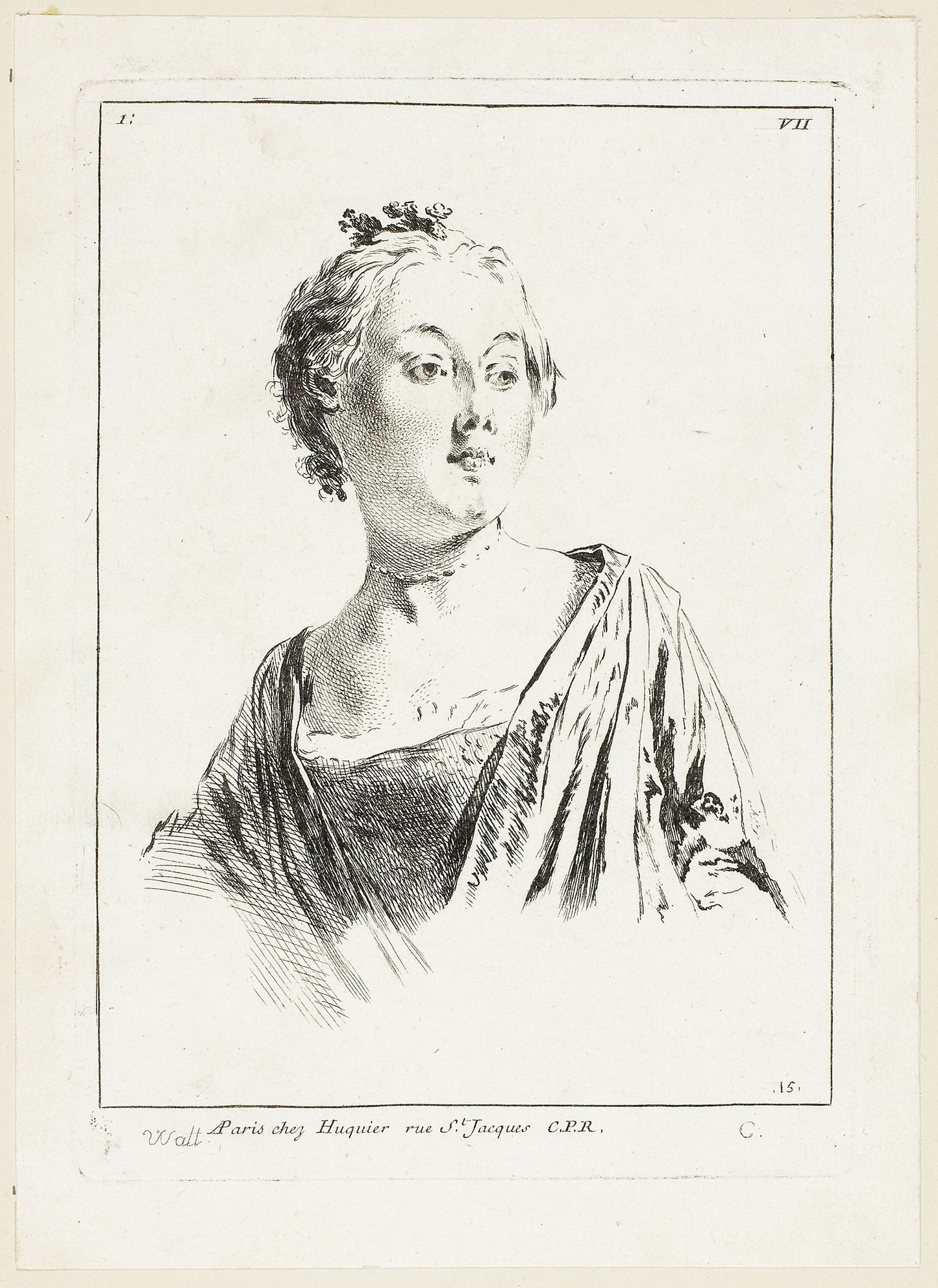 Woman's Head - Anne Claude Philippe Caylus, Poster Print Wall Art