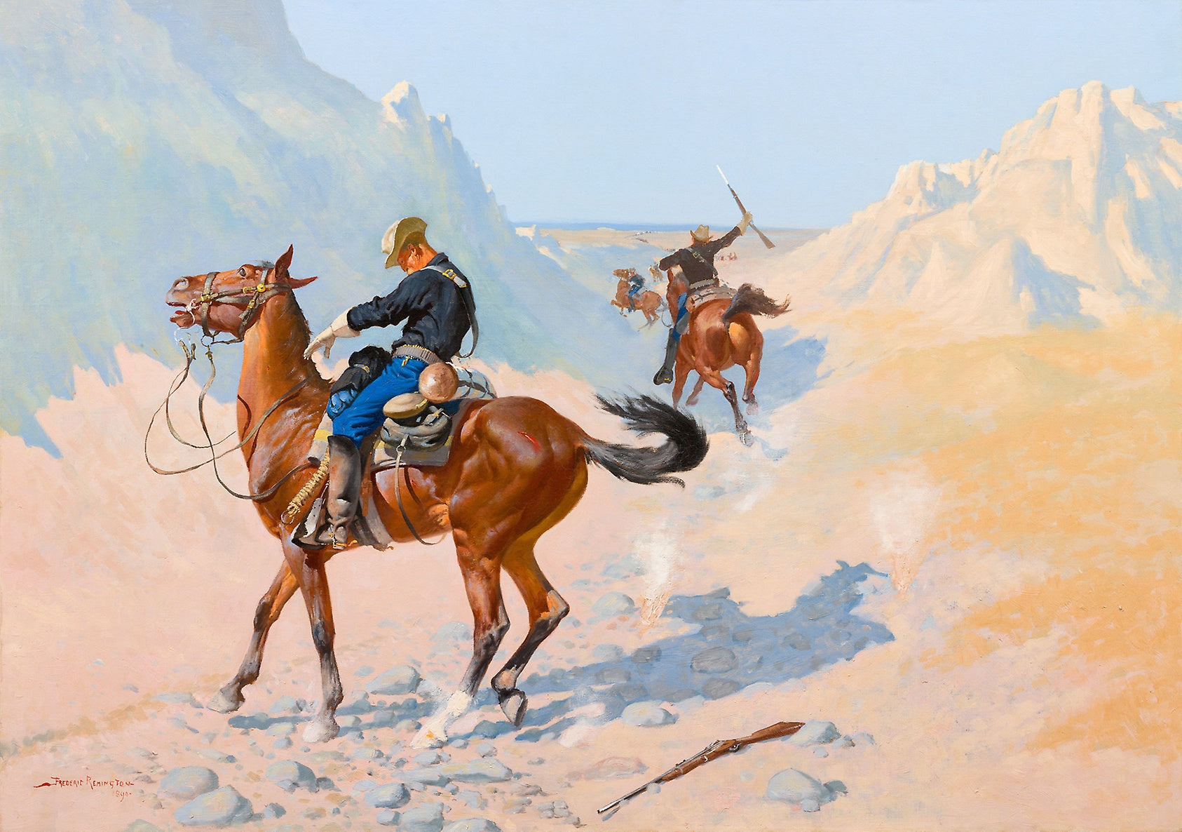 The Advance-Guard, or The Military Sacrifice (The Ambush): Frederic Remington,16x12"(A3) Poster