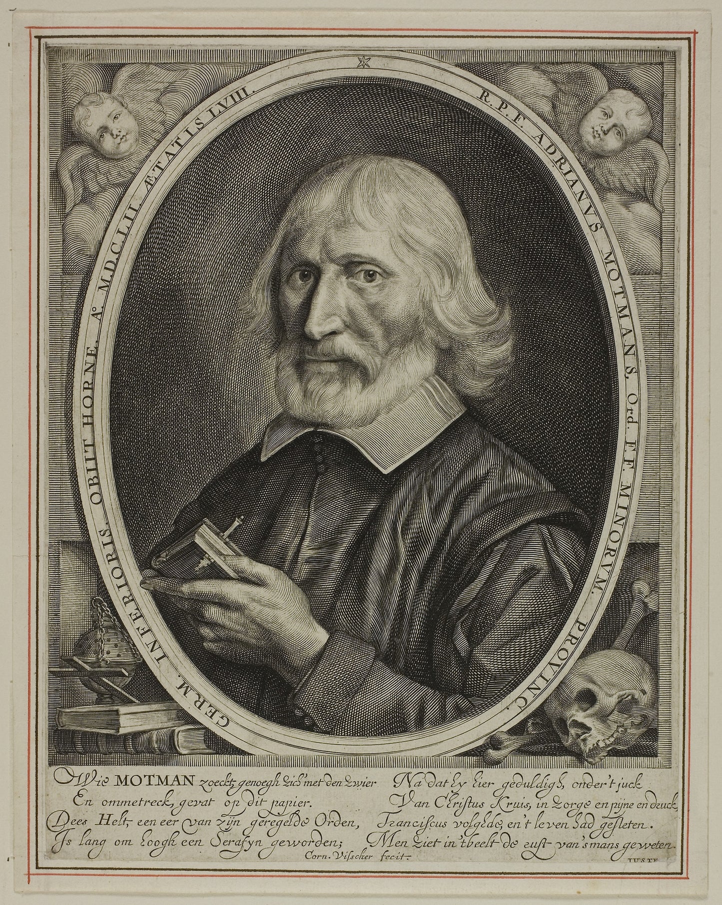 Adriaen Motmans - Cornelis Visscher, the Elder, Poster Print Wall Art