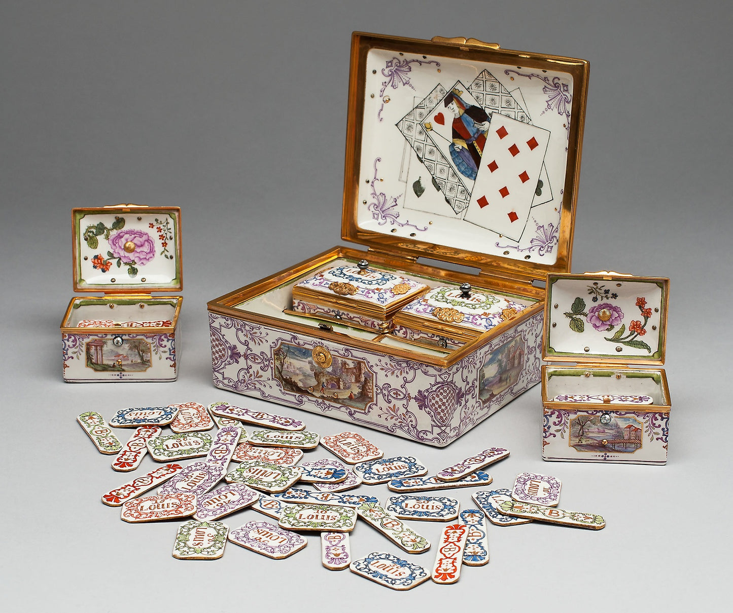 Gaming Set: Du Paquier Porcelain Manufactory, Poster Print Wall Art