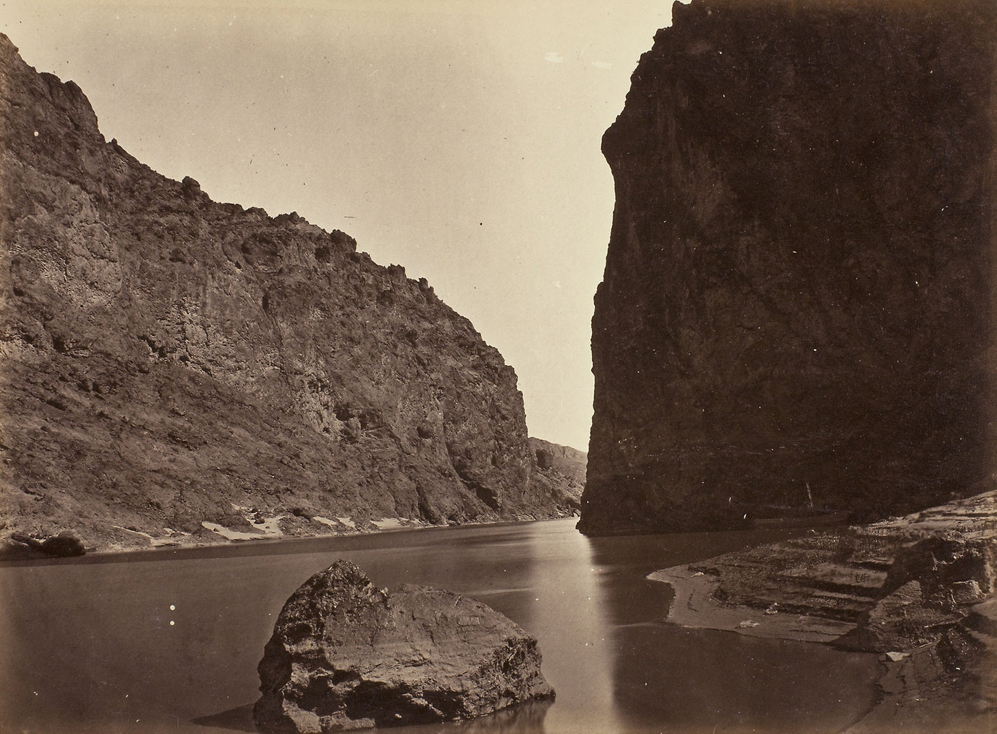 Black Cañon, Colorado River, Looking Below, Near Camp 7 - Timothy O'Sullivan, Poster Print Wall Art