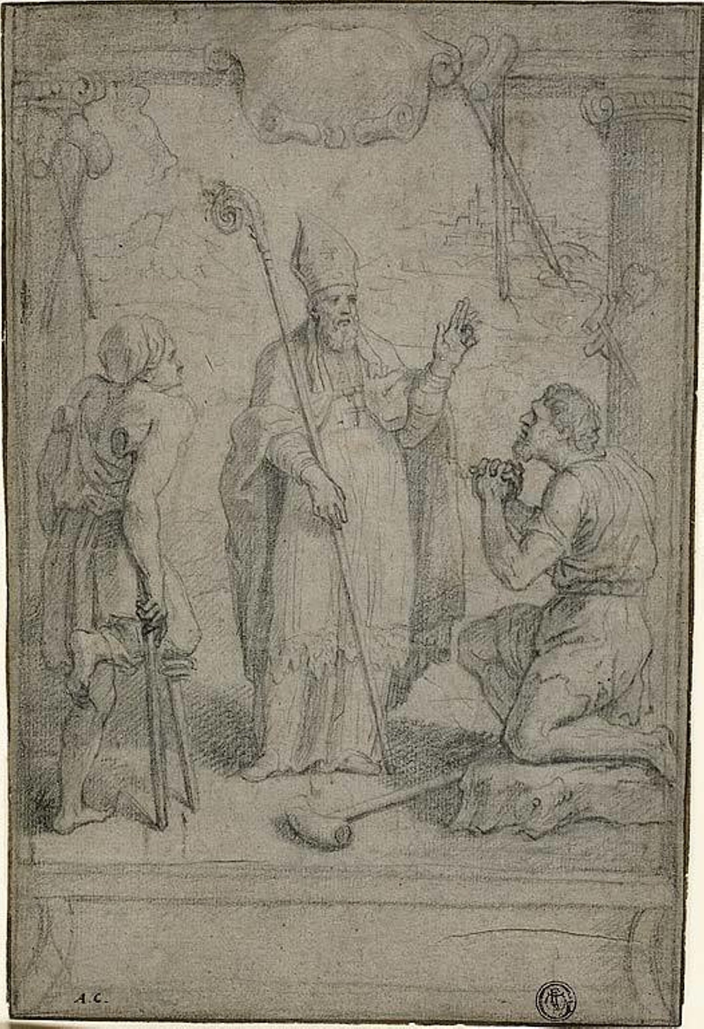 Bishop Healing the Lame - Circle of François Verdier, Poster Print Wall Art