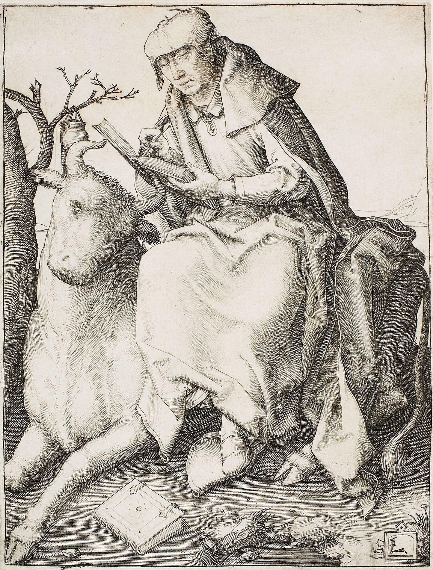 Saint Luke - Lucas van Leyden, Poster Print Wall Art